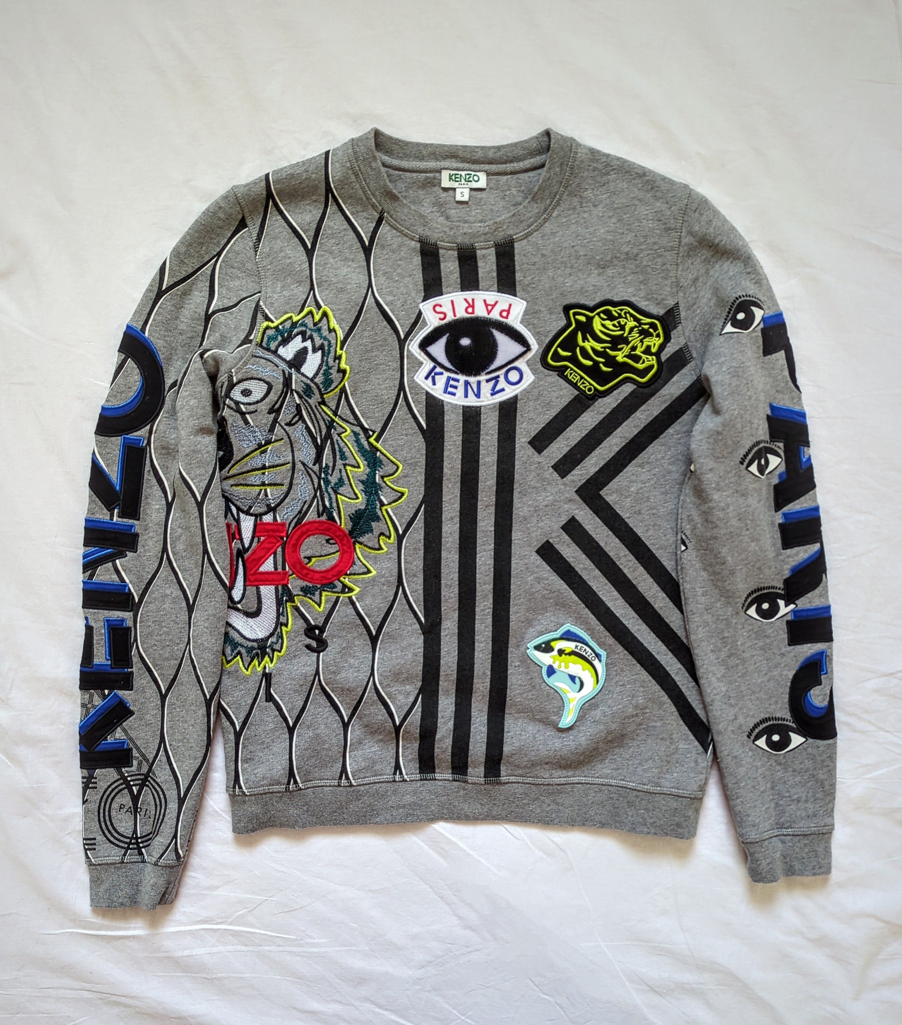 Kenzo Y2k Tiger Eye All Over Streetwear T-Shirts, Hoodie, Sweatshirt