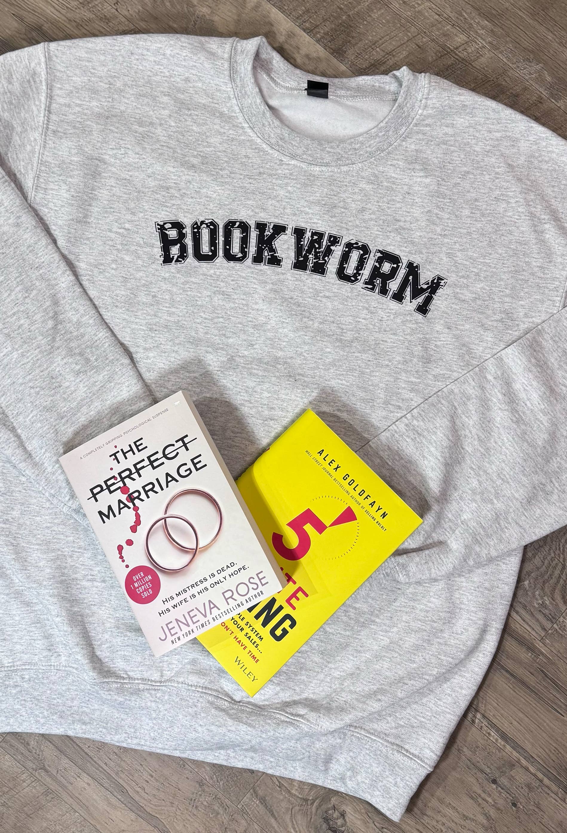 Distressed Bookworm Graphic Sweater T-Shirts, Hoodie, Sweatshirt | PodTeesHub.com