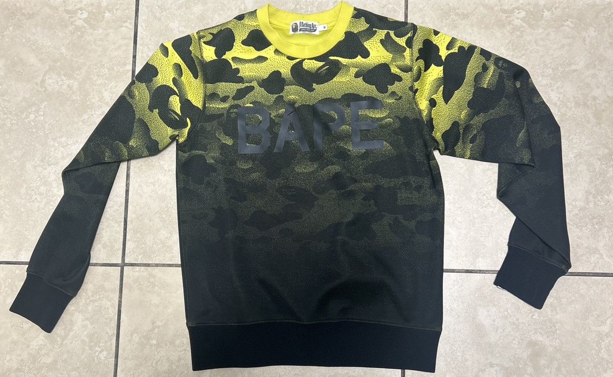 Bape Black And Yellow Camo Crewneck T-Shirts, Hoodie, Sweatshirt | PodTeesHub.com