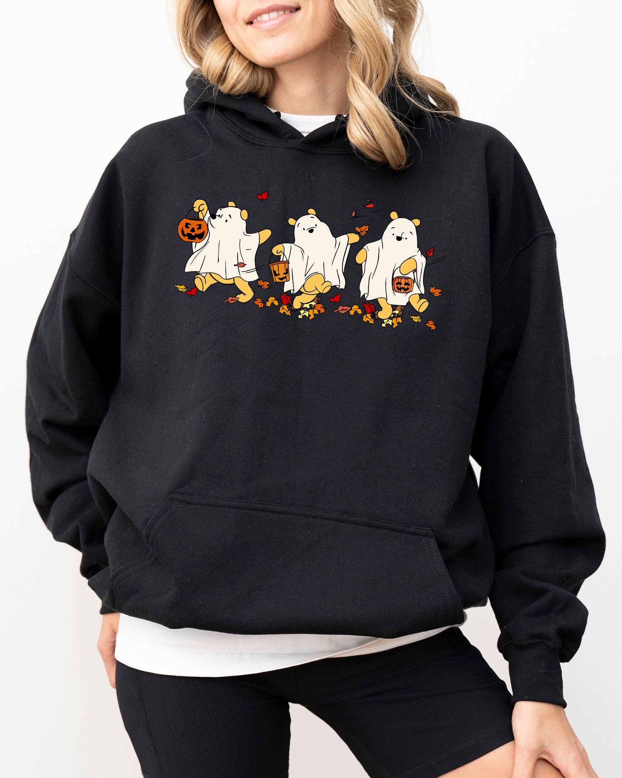 Ghost Pooh, Bear, Skeleton, Funny, Spooky, Halloween Hoodie T-Shirts, Sweatshirt | PodTeesHub.com