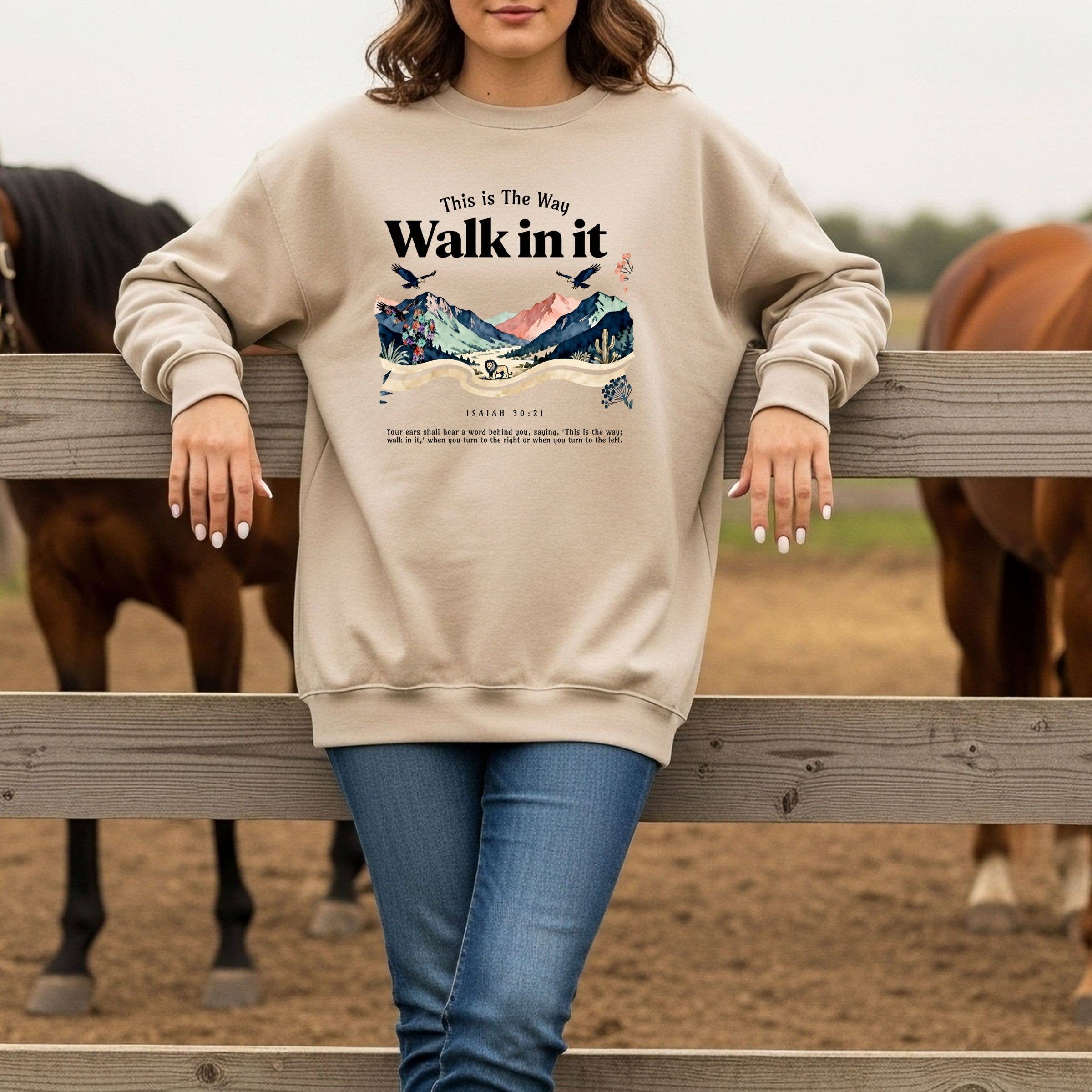 Walk in It Floral Western Spring Graphic Sweatshirt T-Shirts, Hoodie | PodTeesHub.com
