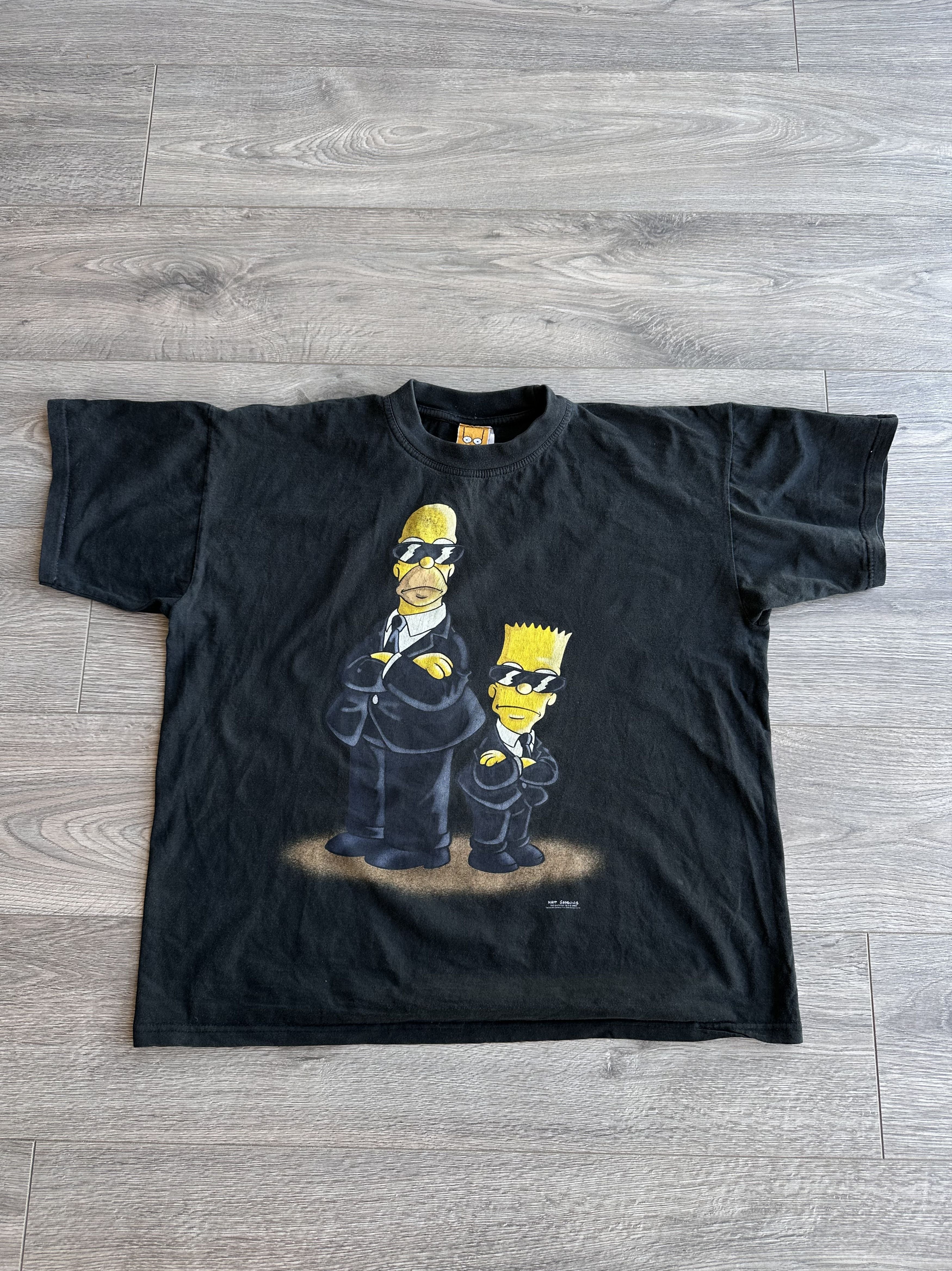 Vintage The Simpsons Men In Black Vintage T Shirt Hoodie, Sweatshirt | PodTeesHub.com