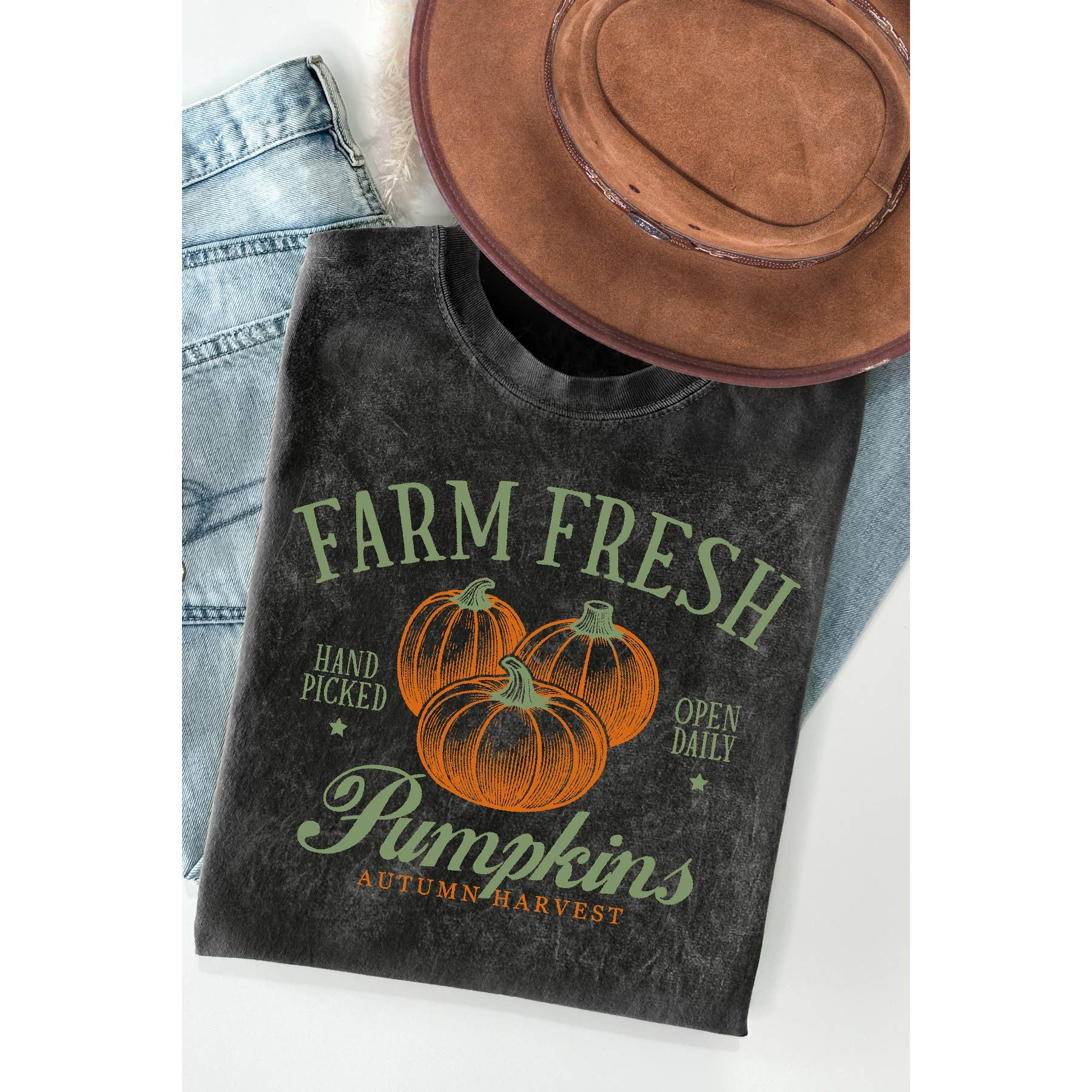 Farm Fresh Pumpkins - Mineral Wash T Shirt Hoodie, Sweatshirt | PodTeesHub.com