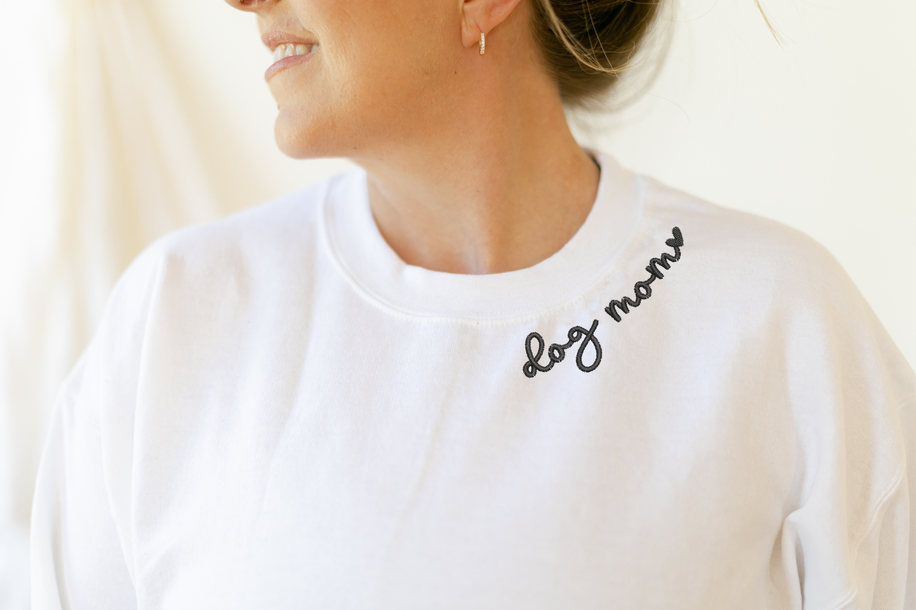 Dog Mama Sweatshirt, Embroidered Sweatshirt, Dog Mom Gift T-Shirts, Hoodie | PodTeesHub.com
