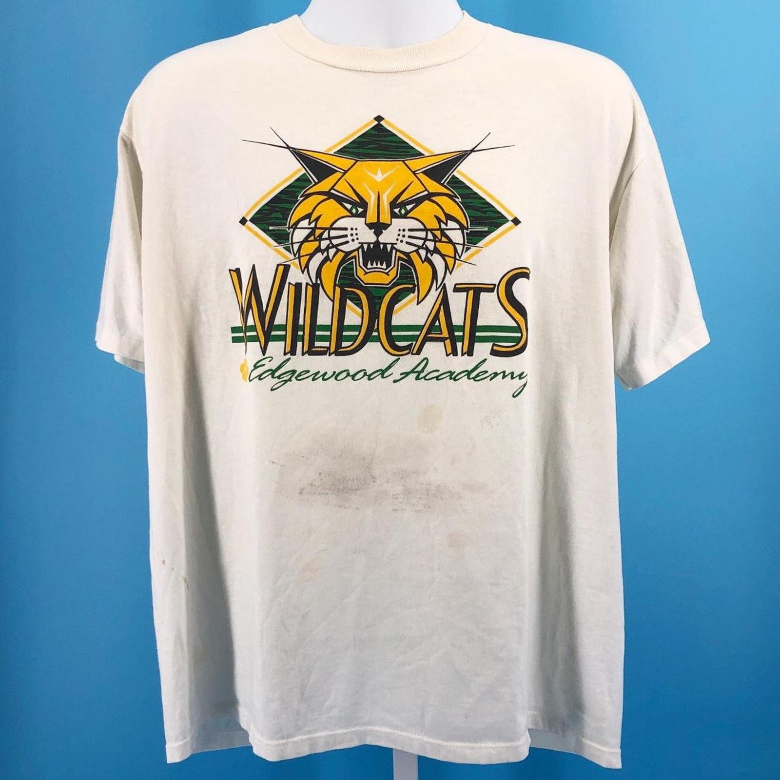 Vintage 90s Wildcats Edgewood Academy Tshirt 1990s Vintage Hoodie, Sweatshirt | PodTeesHub.com