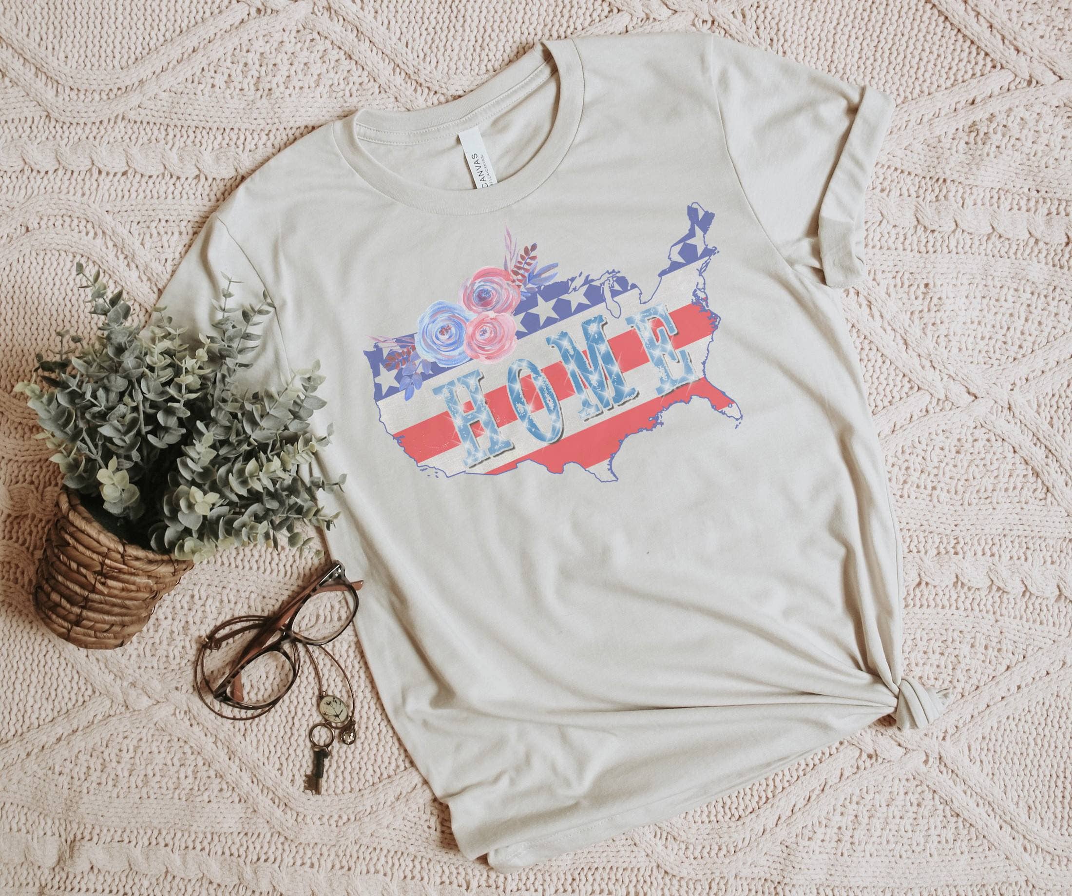 USA Home Flag Tee | Patriotic T Shirt Hoodie, Sweatshirt | PodTeesHub.com