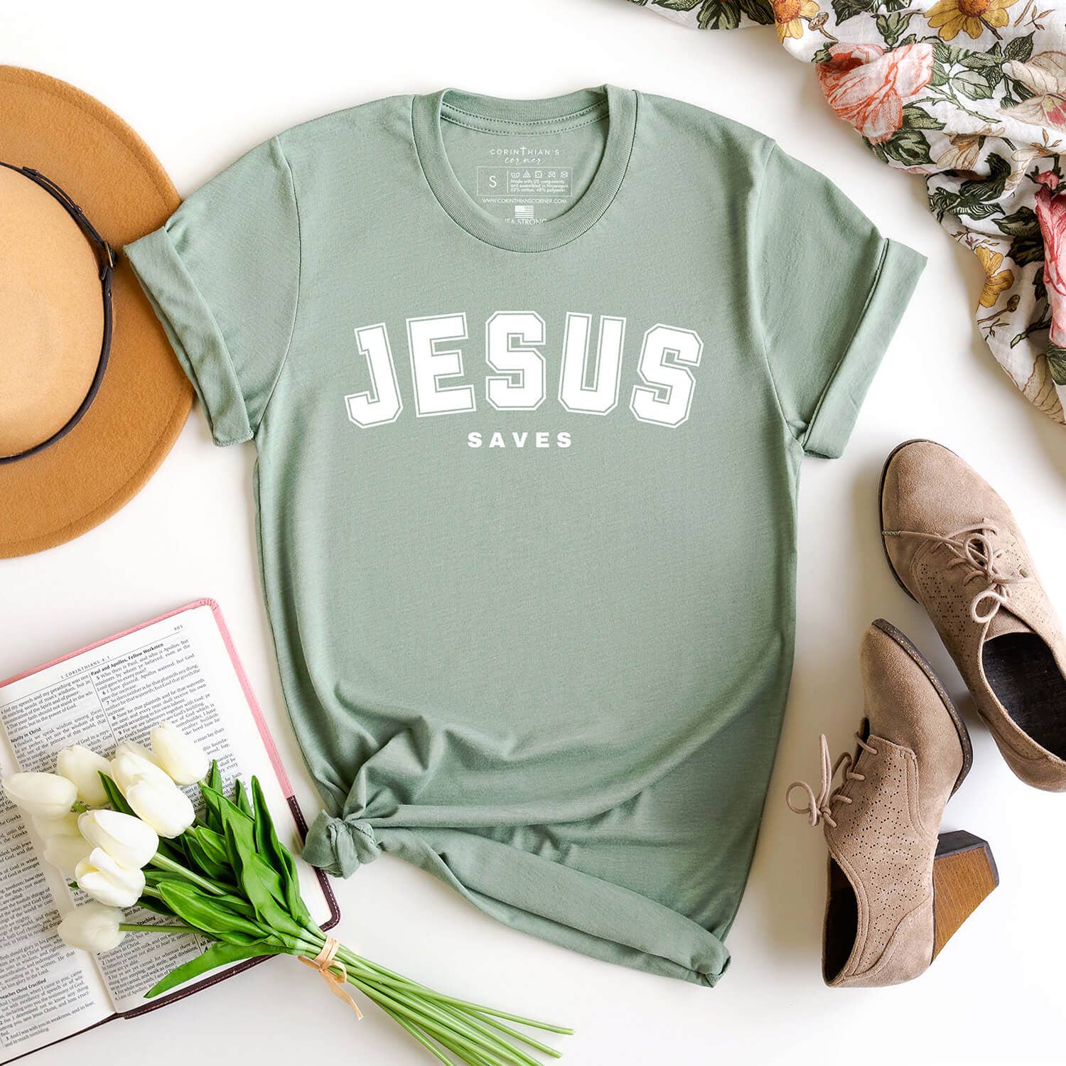 Jesus Saves Graphic Tee Shirt Hoodie, Sweatshirt | PodTeesHub.com