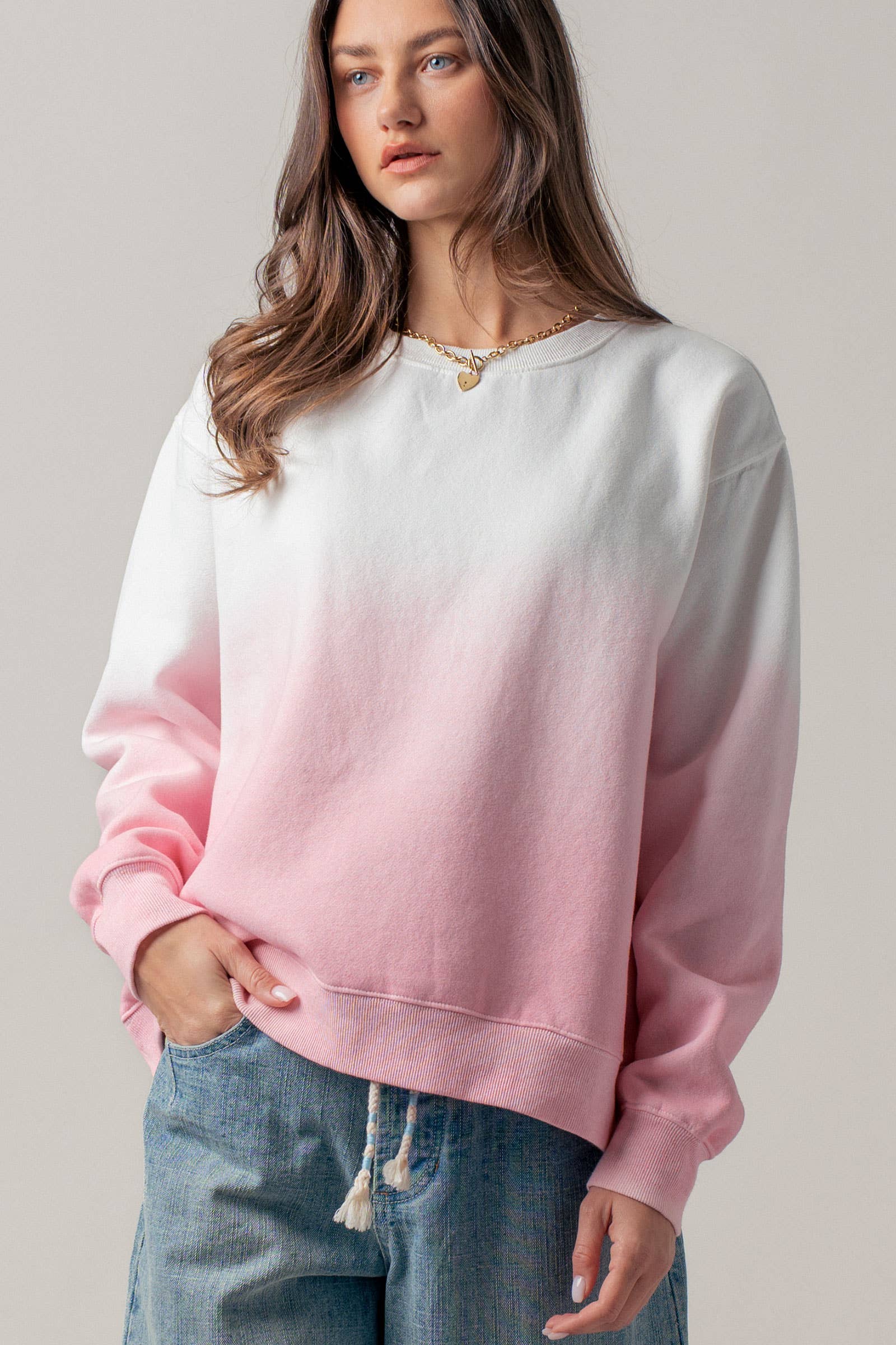 Ombré Dip-Dye Crewneck Sweater T-Shirts, Hoodie, Sweatshirt | PodTeesHub.com