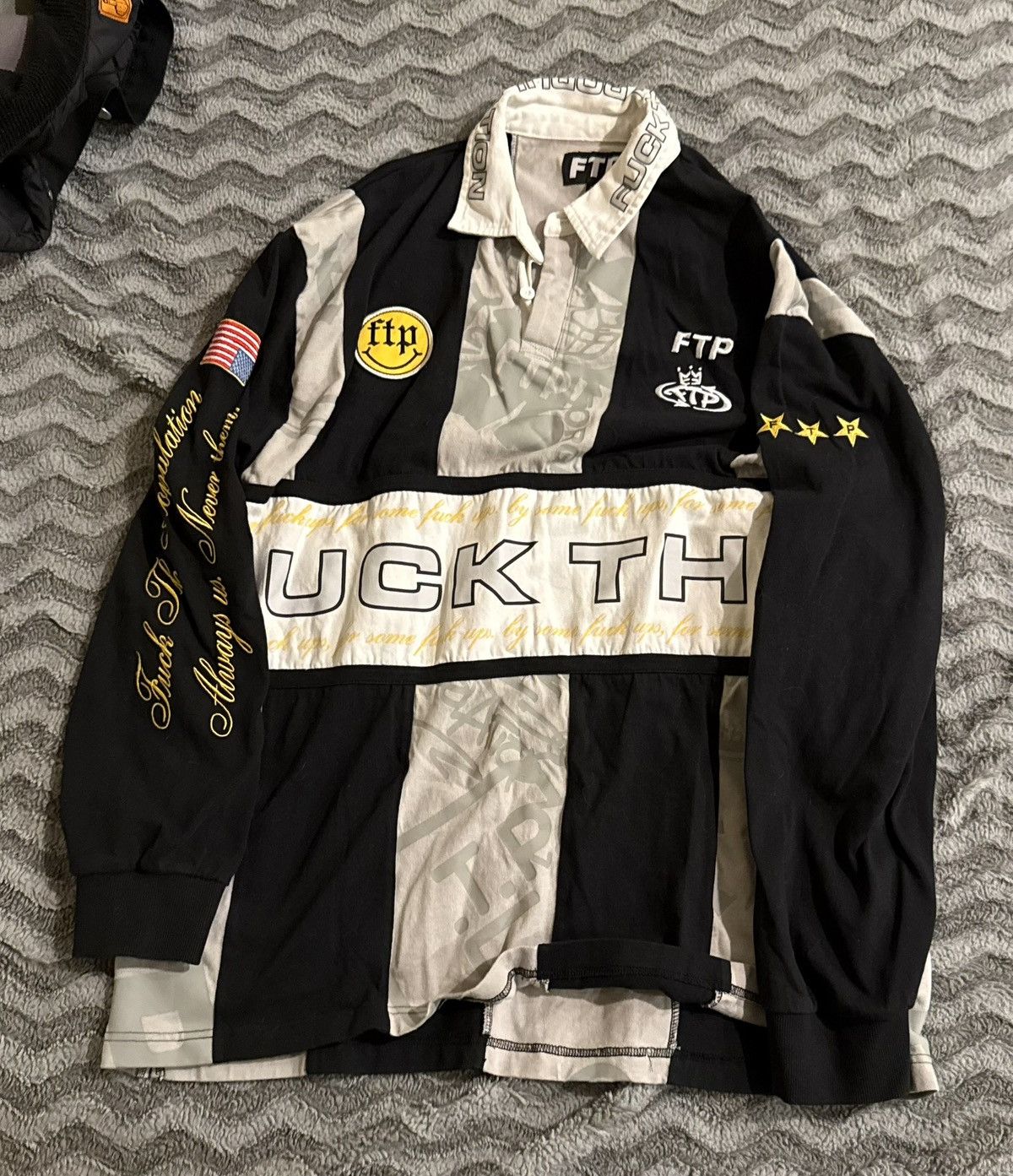 Fuck The Population Ftp Souvenir Rugby Jersey T-Shirts, Hoodie, Sweatshirt | PodTeesHub.com