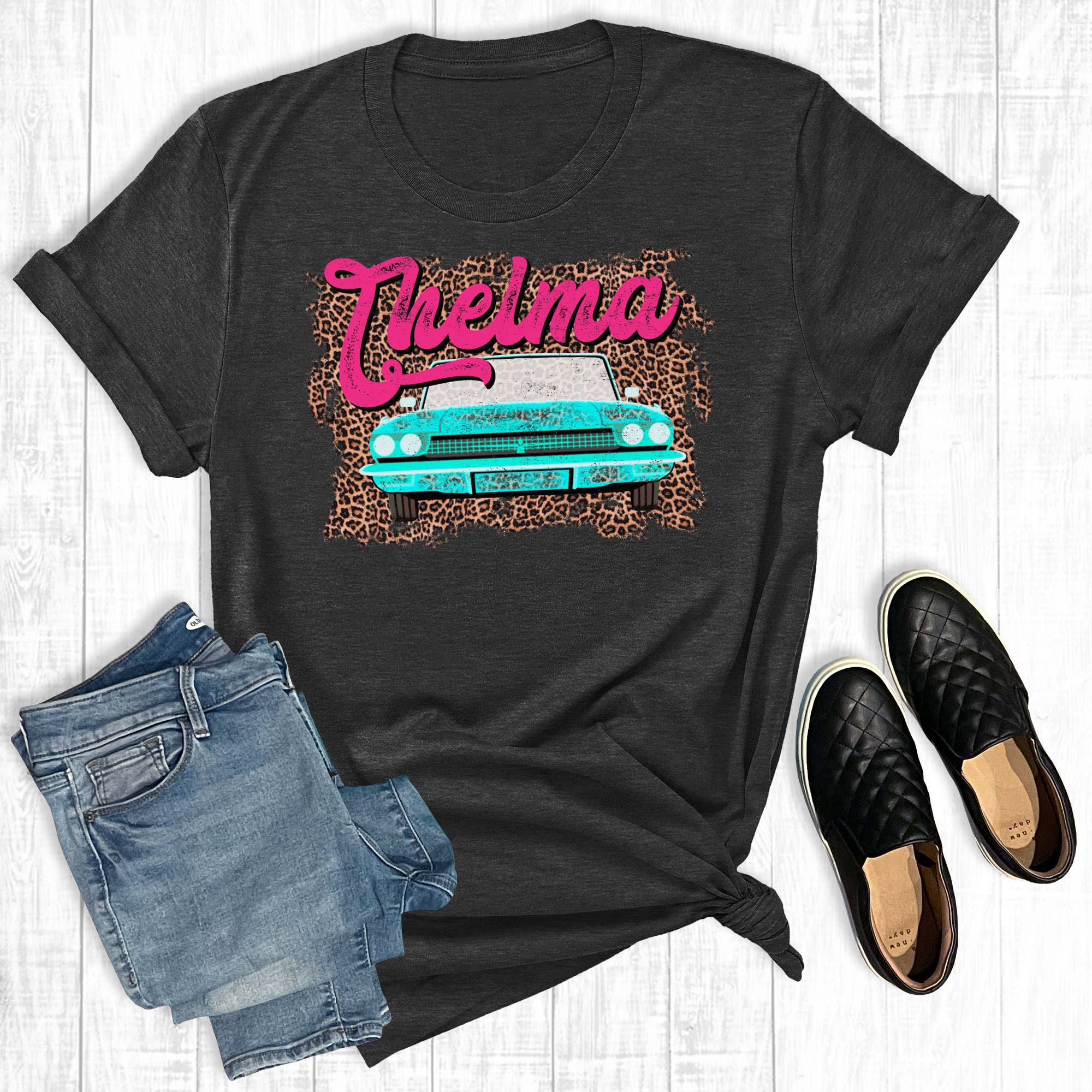 Thelma Leopard Best Friends Screen Printed T-Shirt - Unisex Hoodie, Sweatshirt | PodTeesHub.com