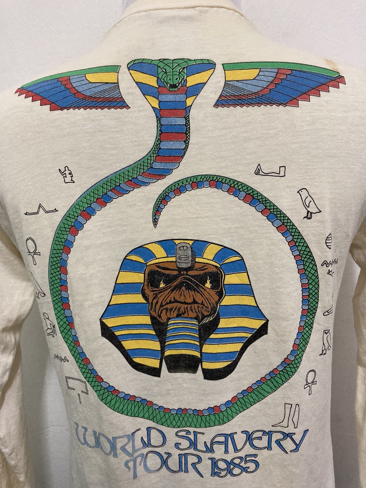 Iron Maiden X Vintage Iron Maiden World Slavery 1985 T-Shirts, Hoodie, Sweatshirt | PodTeesHub.com