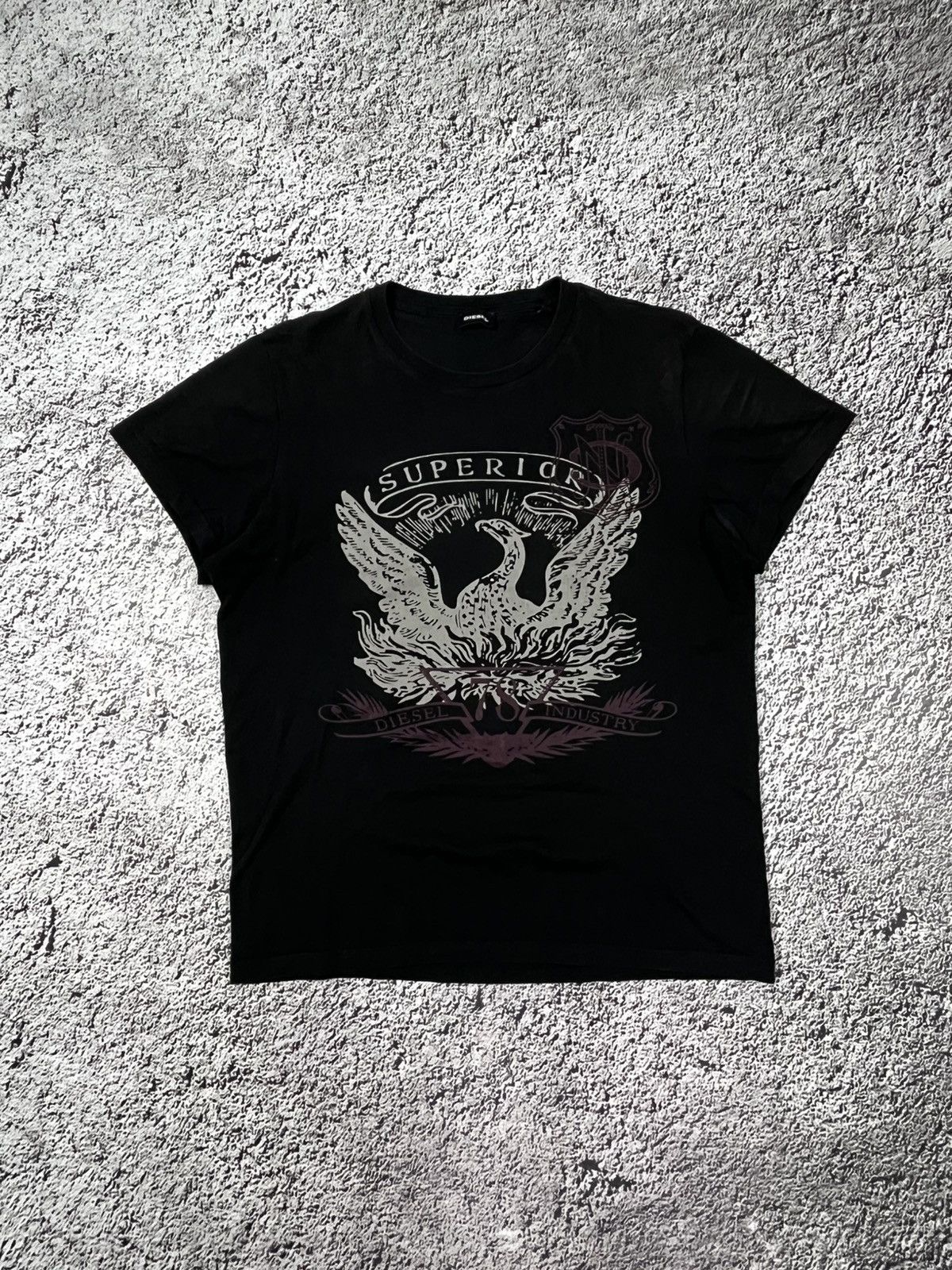 Vintage Y2k Diesel Big Logo Faded Tee Streetwear Hoodie, Sweatshirt | PodTeesHub.com