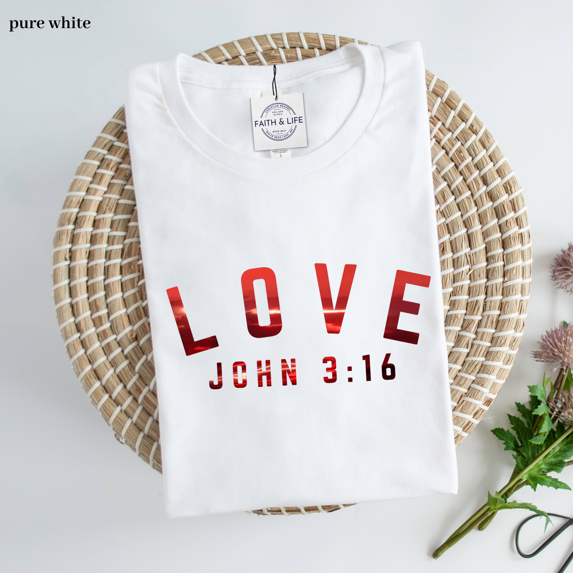 Love John 3:16 Valentines Day Christian Tee Hoodie, Sweatshirt | PodTeesHub.com