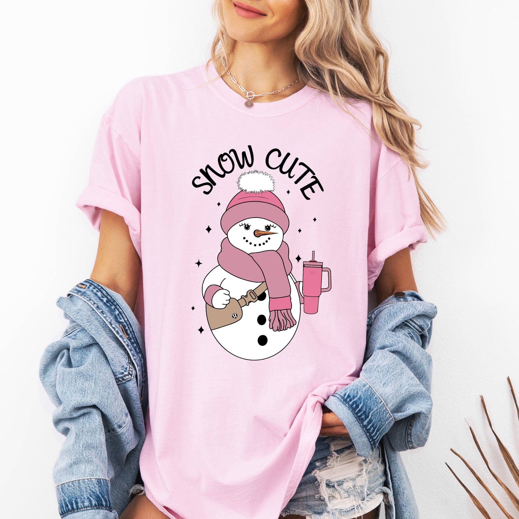 Snow Cute, Bougie, Snowman, Christmas, Winter, Xmas Tshirt Hoodie, Sweatshirt | PodTeesHub.com