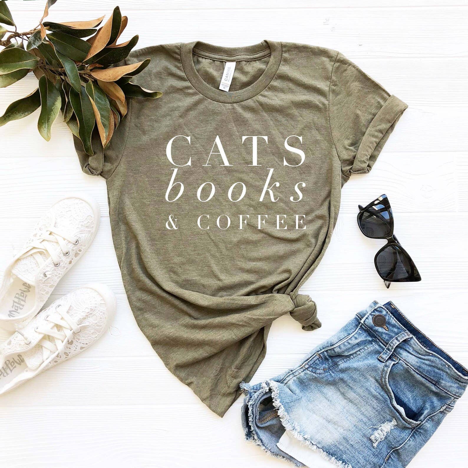 Cats Books & Coffee T-Shirt Hoodie, Sweatshirt | PodTeesHub.com