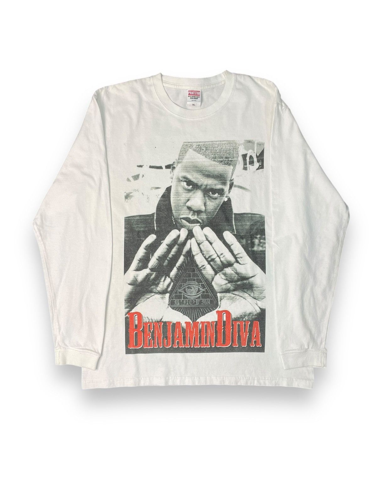 Rap Tees X Vintage Vintage Jay Z Benjamin Diva Shirt Hoodie, Sweatshirt | PodTeesHub.com