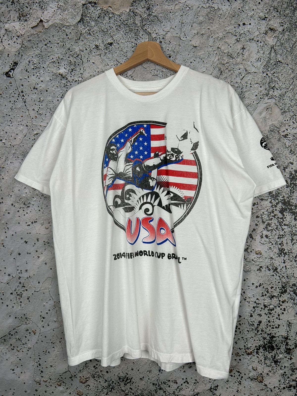 Vintage Usa Brazil World Cup Graphic Tee 2014 Rare Hype Hoodie, Sweatshirt | PodTeesHub.com