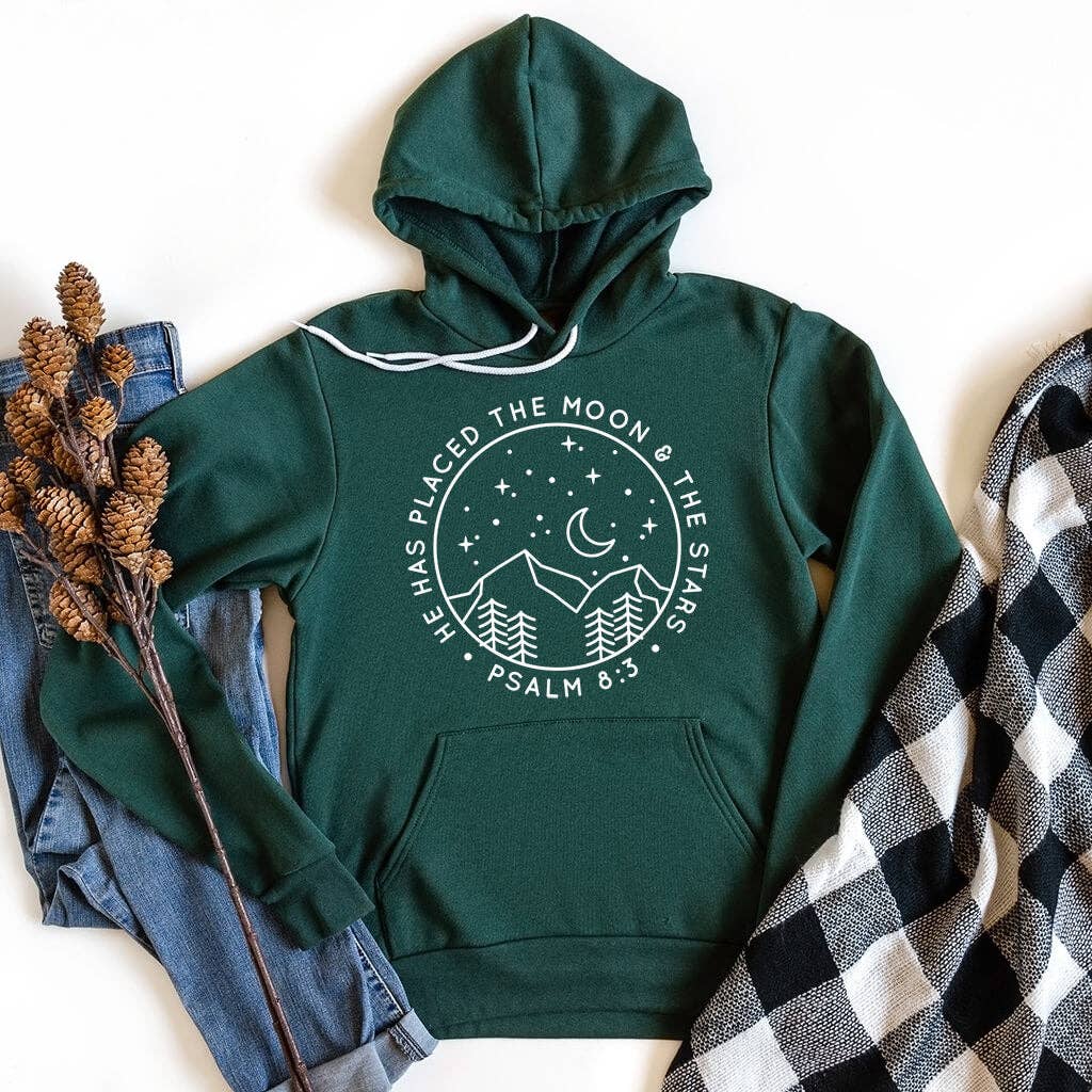 Moon and Stars Premium Fleece Hoodie T-Shirts, Sweatshirt | PodTeesHub.com