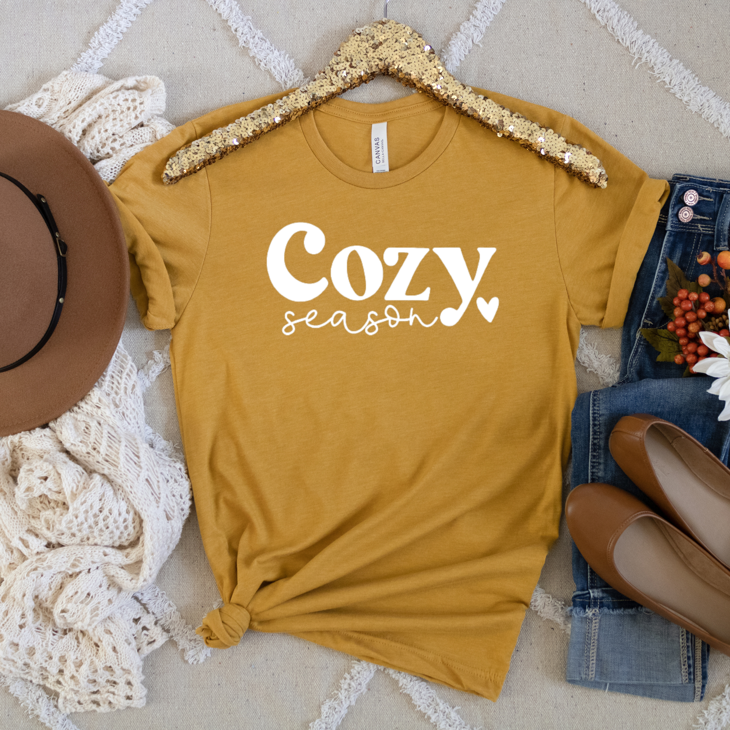 Cozy Season Tee - Multiple Colors - Fall T-Shirt Hoodie, Sweatshirt | PodTeesHub.com