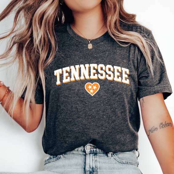 Tennessee Love Dark Heather Gray T-Shirt Hoodie, Sweatshirt | PodTeesHub.com