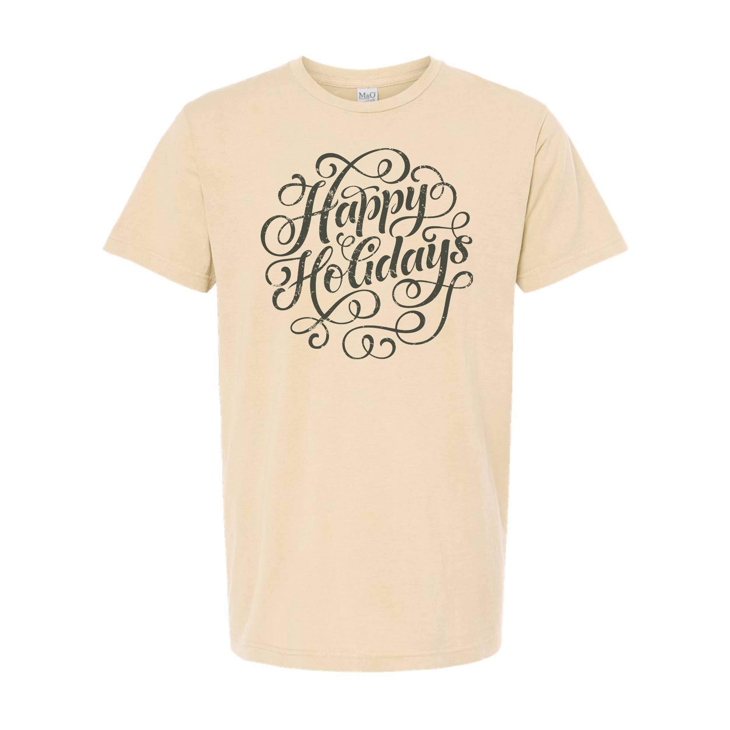 Happy Holidays Flourishes Tee Hoodie, Sweatshirt | PodTeesHub.com