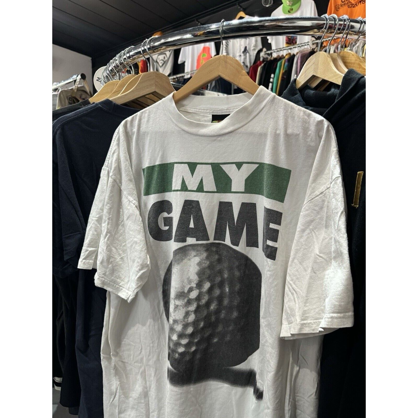 Fruit Loom Vtg 90s My Game Golf Ball Mega Print Sports Size Xxl T-Shirts, Hoodie, Sweatshirt