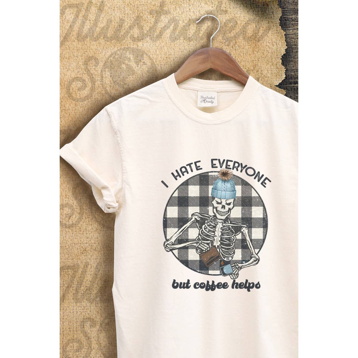 Coffee Helps Vintage Graphic  Tee Hoodie, Sweatshirt | PodTeesHub.com