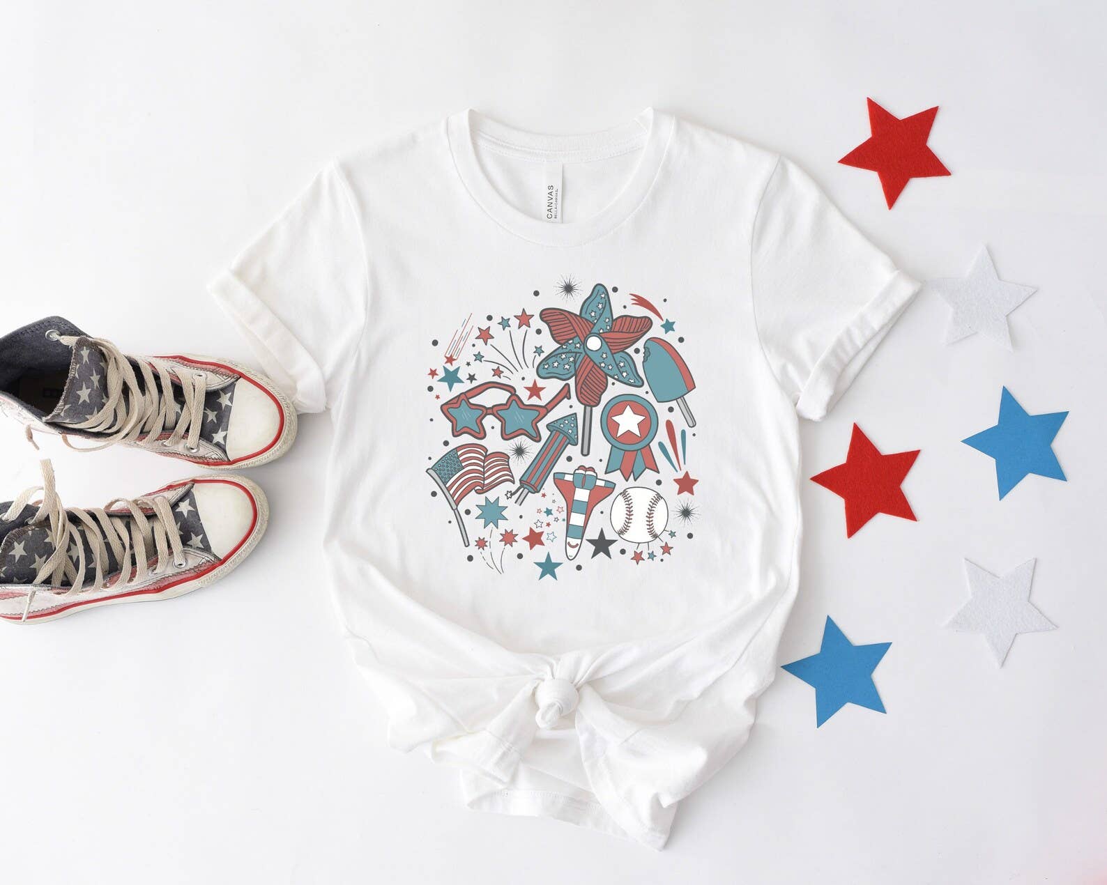 July 4 Doodles T-Shirt Hoodie, Sweatshirt | PodTeesHub.com