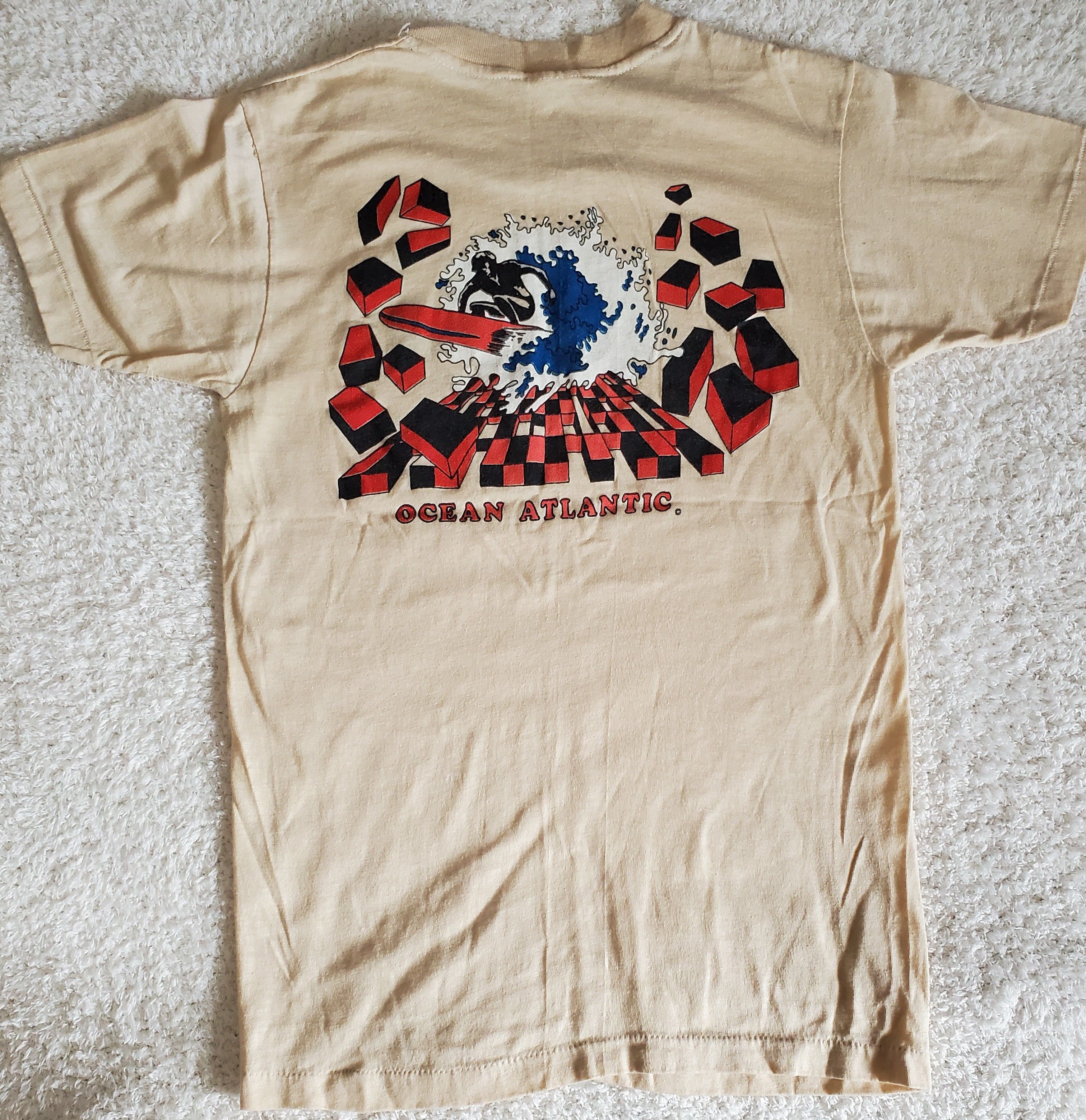 Ocean Atlantic Vintage Surfing Gaming Blocks 80s T-Shirts, Hoodie, Sweatshirt | PodTeesHub.com