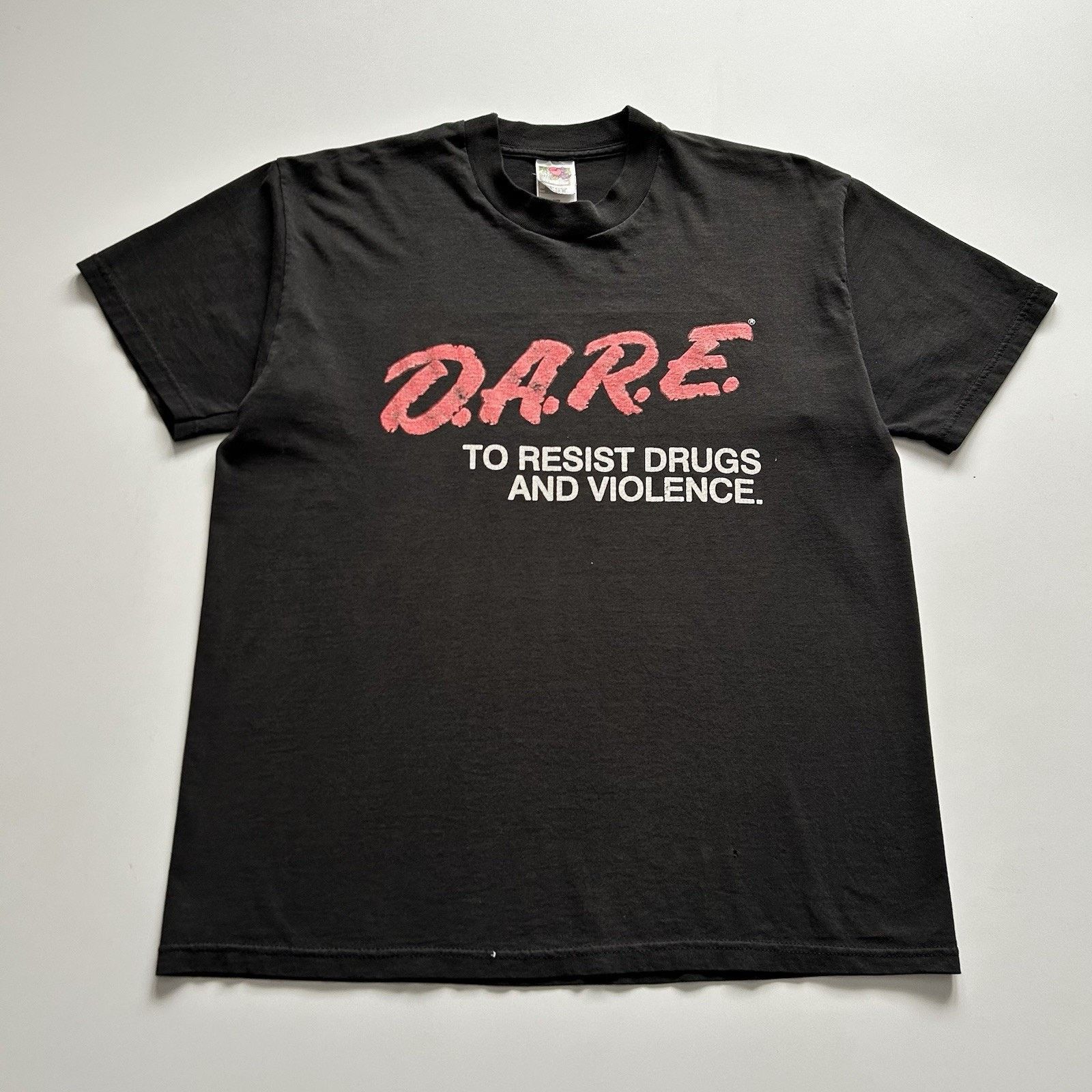 Vintage Dare Shirt Large Black To Resist Drugs And Violence Hoodie, Sweatshirt | PodTeesHub.com