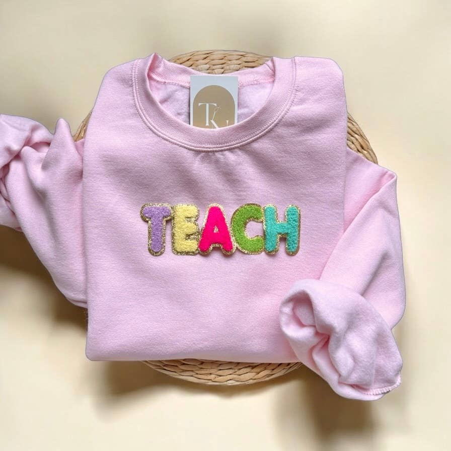 Chenille Patch Teacher Sweatshirt, Teacher Gifts T-Shirts, Hoodie | PodTeesHub.com