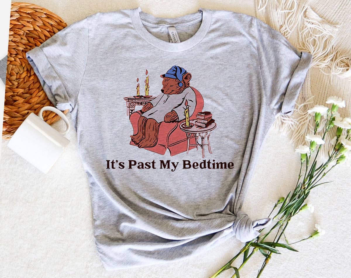 It's Past My Bedtime Bear - Funny Retro Bear Graphic T-Shirt Hoodie, Sweatshirt | PodTeesHub.com