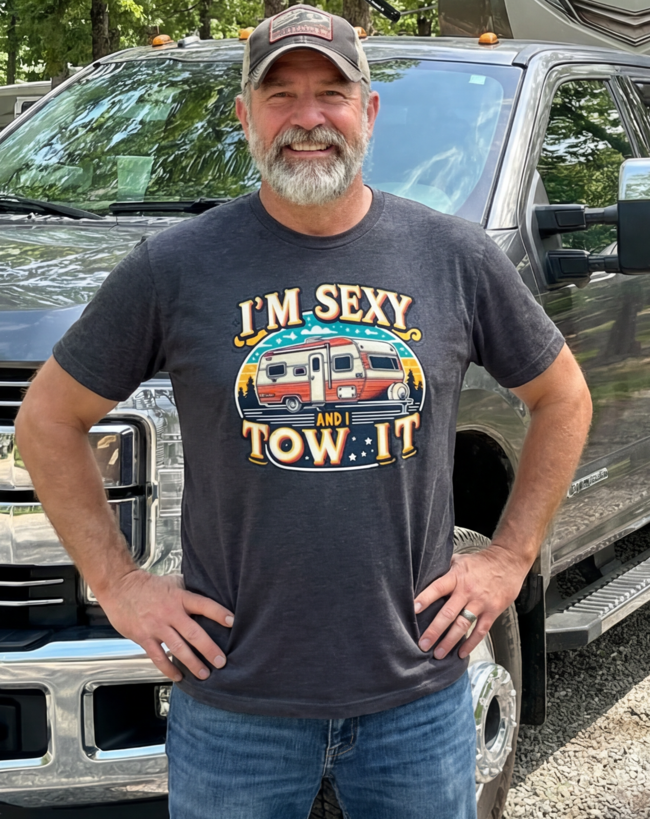 I'm Sexy and I Tow It / Camping T-Shirt Multi Color Print Hoodie, Sweatshirt | PodTeesHub.com