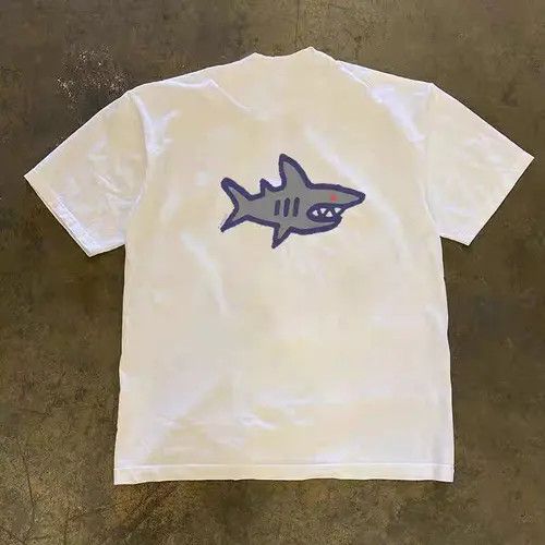 Miura Shark Print Loose Casual Retro T Shirt Hoodie, Sweatshirt | PodTeesHub.com