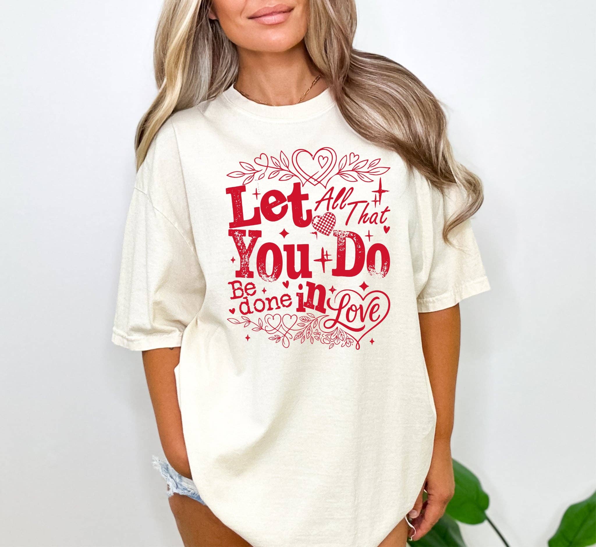 Christian Let All That U Do Comfort Color Summer Graphic Tee Hoodie, Sweatshirt | PodTeesHub.com
