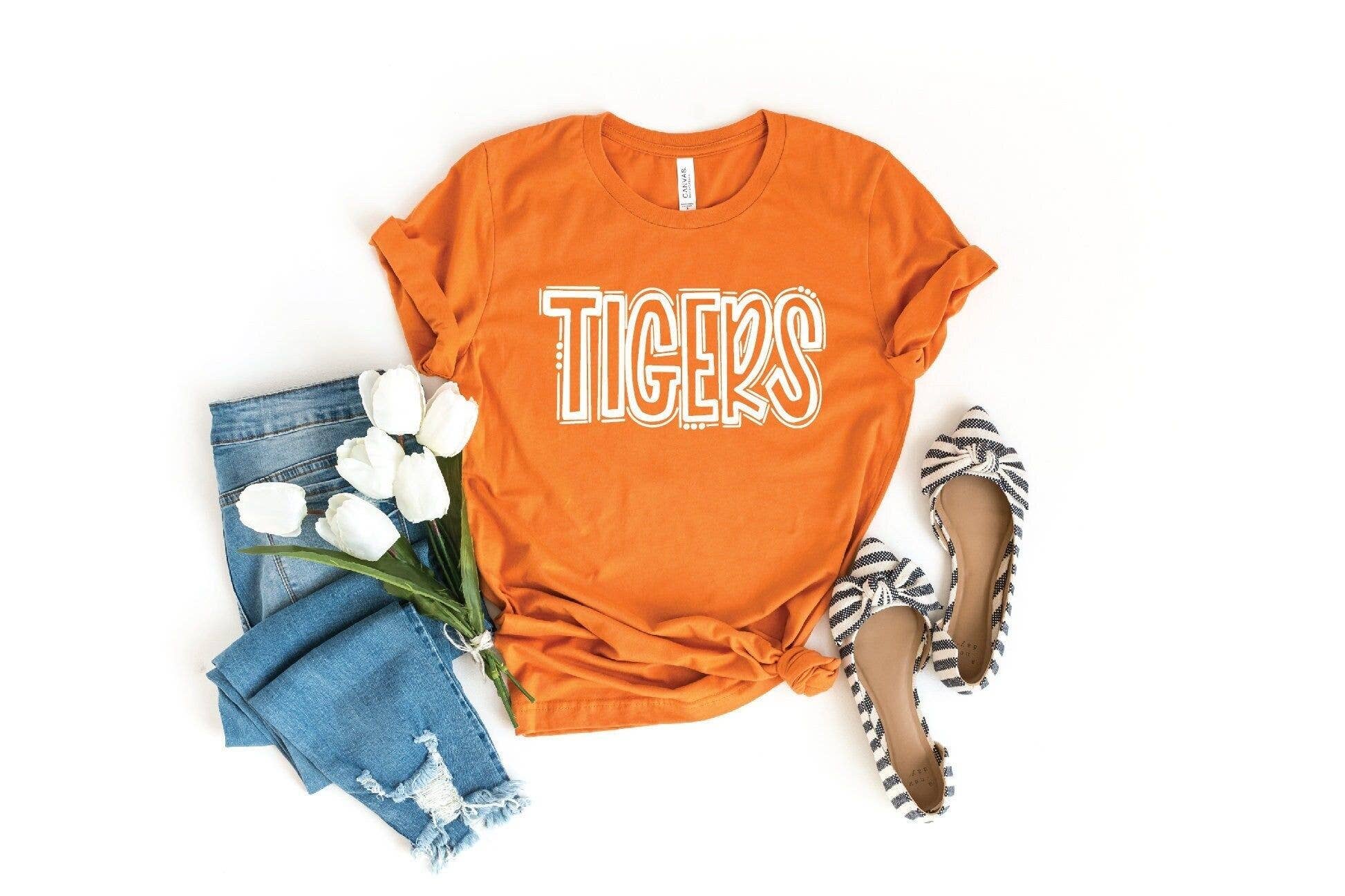 Tiger Team Mascot School Spirit Custom Tee Shirt Hoodie, Sweatshirt | PodTeesHub.com