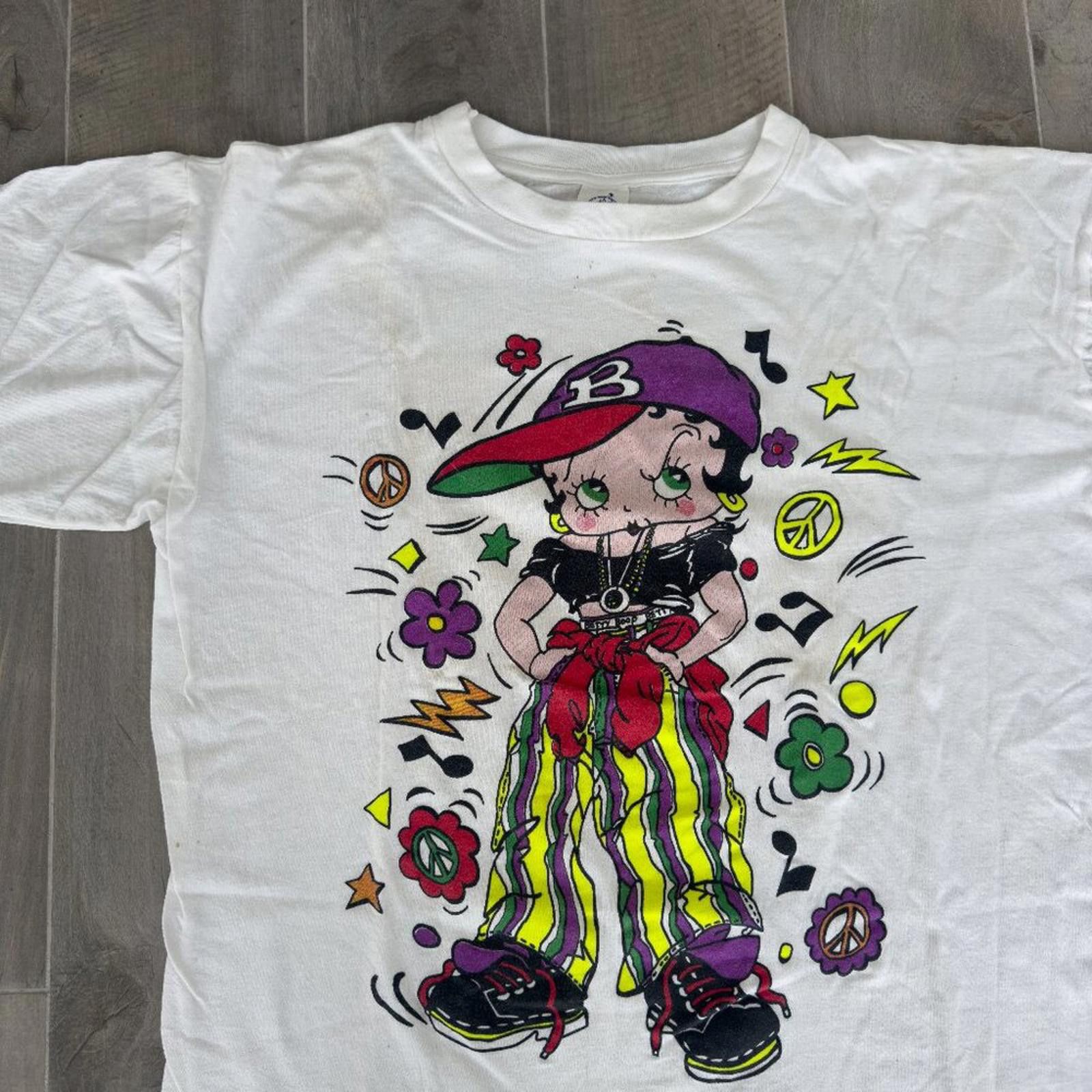 Vintage 1980s Betty Boop Retro Hippie T Shirt Hoodie, Sweatshirt | PodTeesHub.com