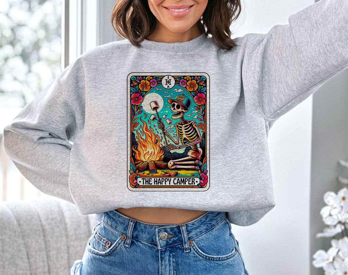 The Happy Camper Tarot - Hiking Mountain Sweatshirt T-Shirts, Hoodie | PodTeesHub.com