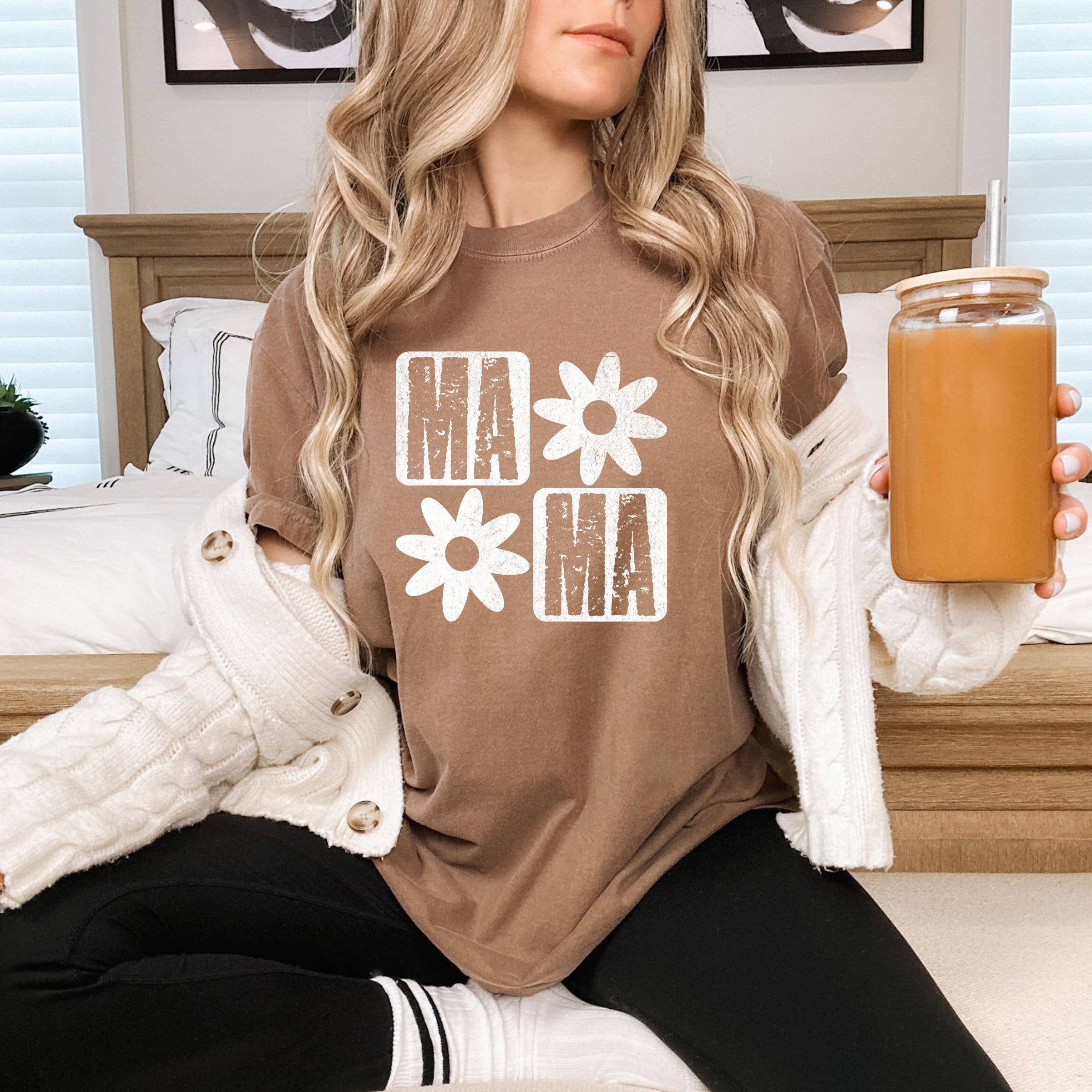 Mama Flowers Tee - Motherhood Spring Graphic Tee Hoodie, Sweatshirt | PodTeesHub.com