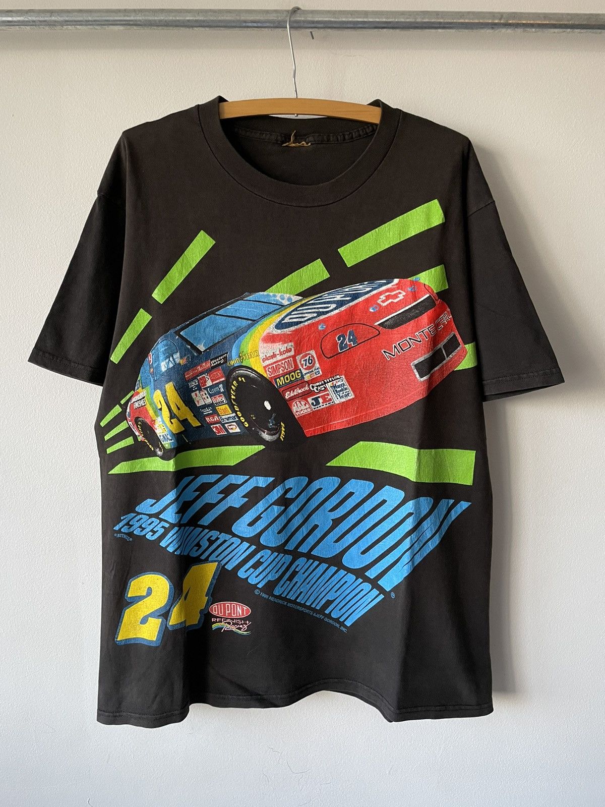 Vintage 90s Nascar Jeff Gordon Aop Racing Tee Hoodie, Sweatshirt | PodTeesHub.com