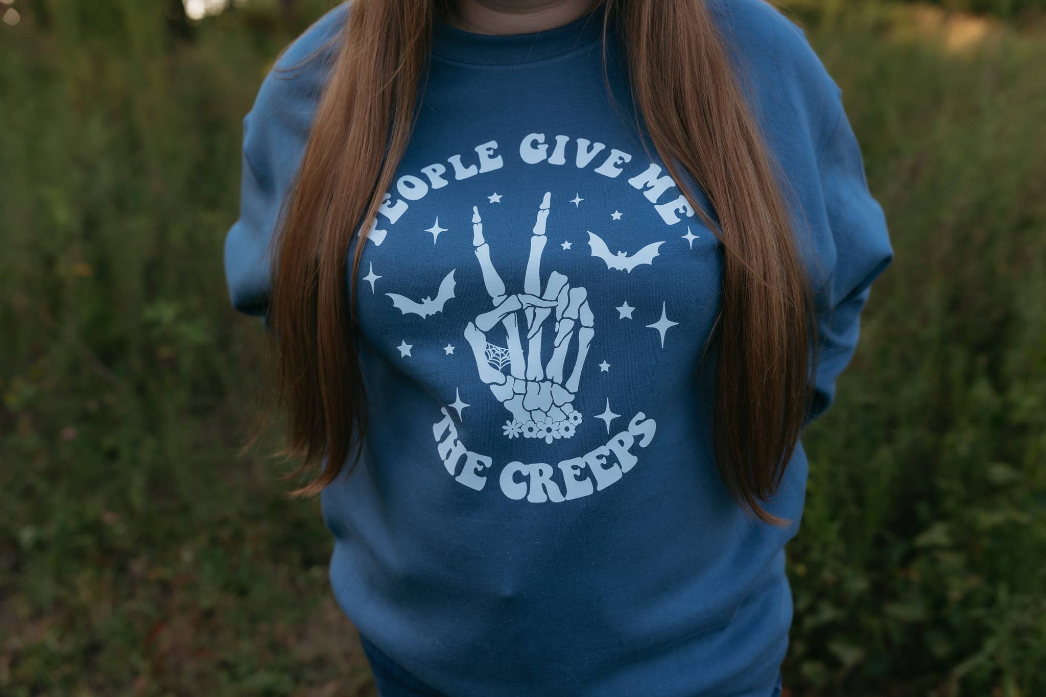 People Give Me the Creeps Fall Graphic Sweatshirt -Halloween T-Shirts, Hoodie | PodTeesHub.com