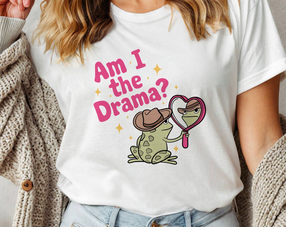 Am I the Drama?  - Funny Frog Meme Beach Graphic Shirt Hoodie, Sweatshirt | PodTeesHub.com