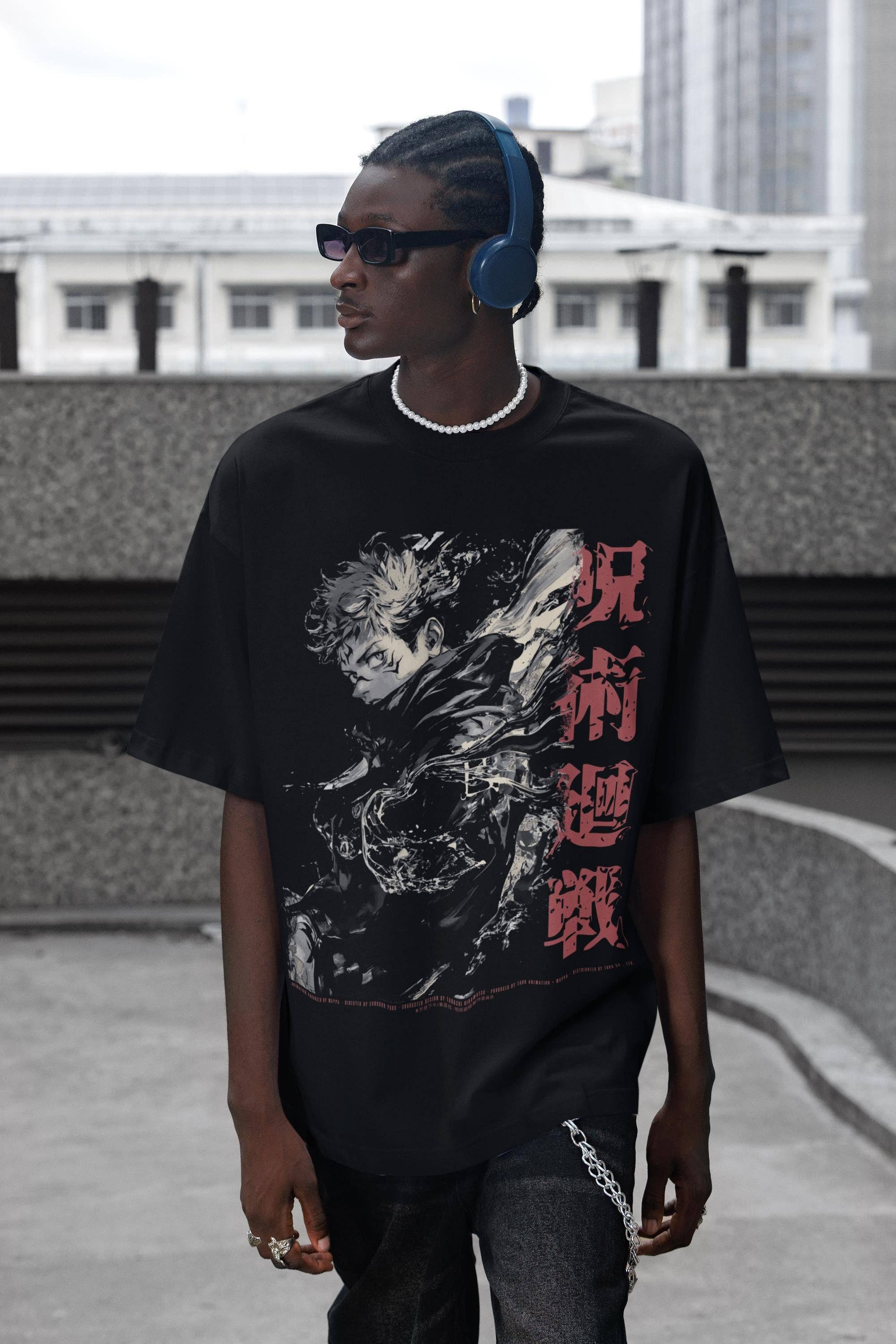 Sukuna Jujutsu Kaisen Vintage Anime Streetwear T-Shirt Hoodie, Sweatshirt | PodTeesHub.com