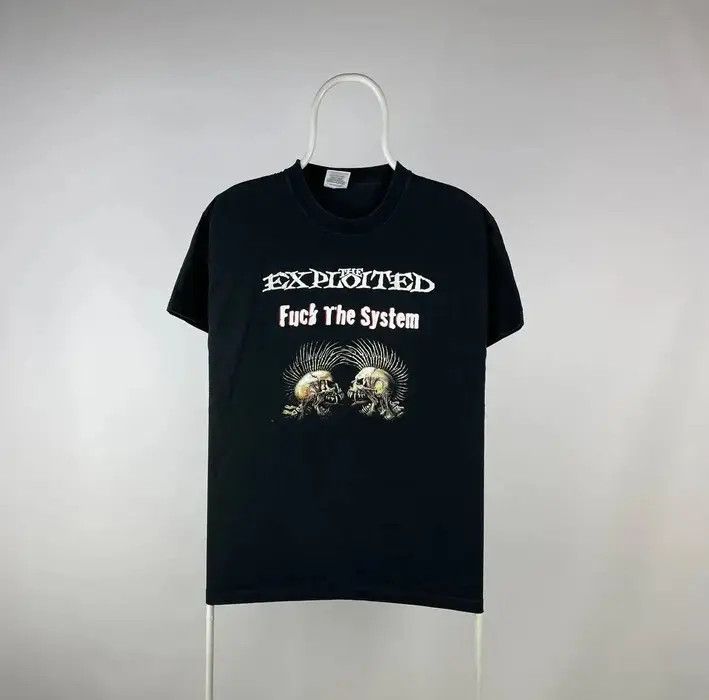 Band Tees Exploited Fuck The System T Shirt Rock Size Medium Hoodie, Sweatshirt | PodTeesHub.com