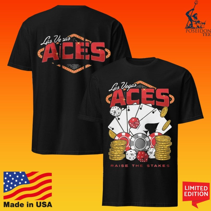 Aces Team Las Vegas Aces Five Of A Kind Poker T-shirt