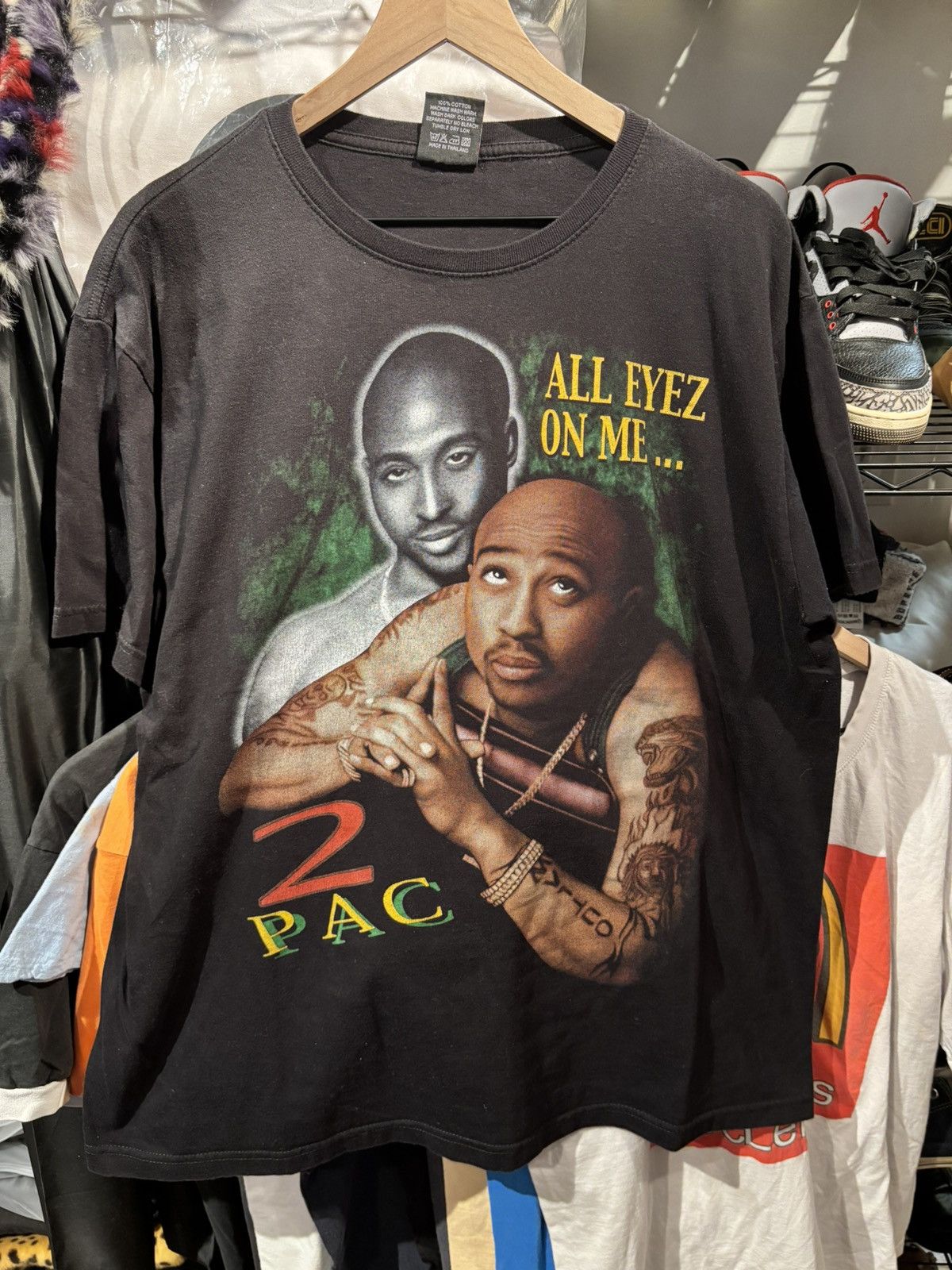 Vintage Y2k Tupac Shakur All Eyes On Me Rap Tee Shirt Xl Hoodie, Sweatshirt | PodTeesHub.com