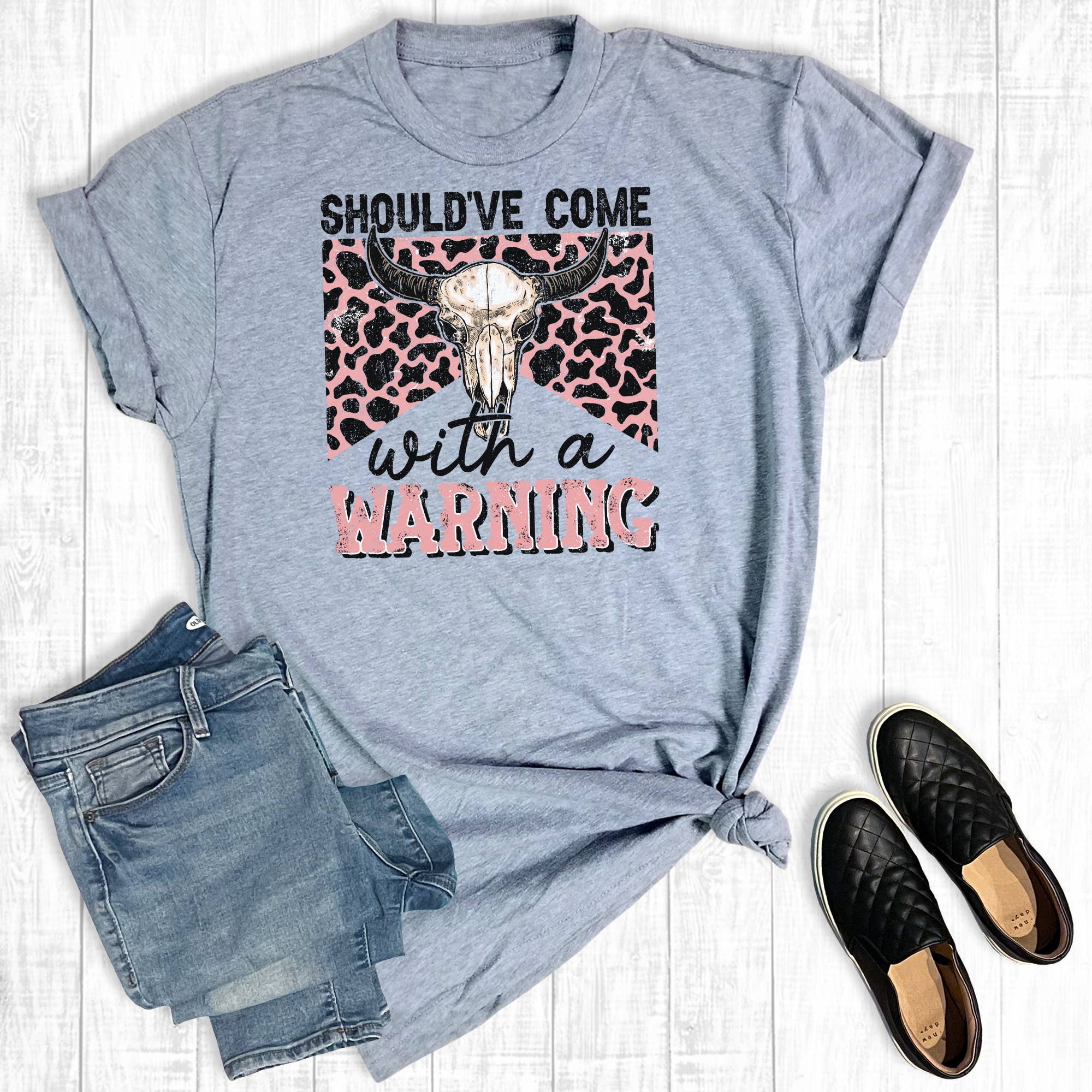Western Leopard Should've Come with A Warning Graphic Tee Hoodie, Sweatshirt | PodTeesHub.com