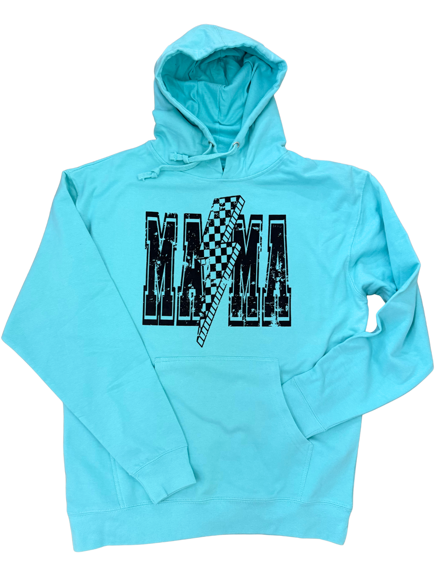Mama Checkered Bolt Hoodie T-Shirts, Sweatshirt | PodTeesHub.com