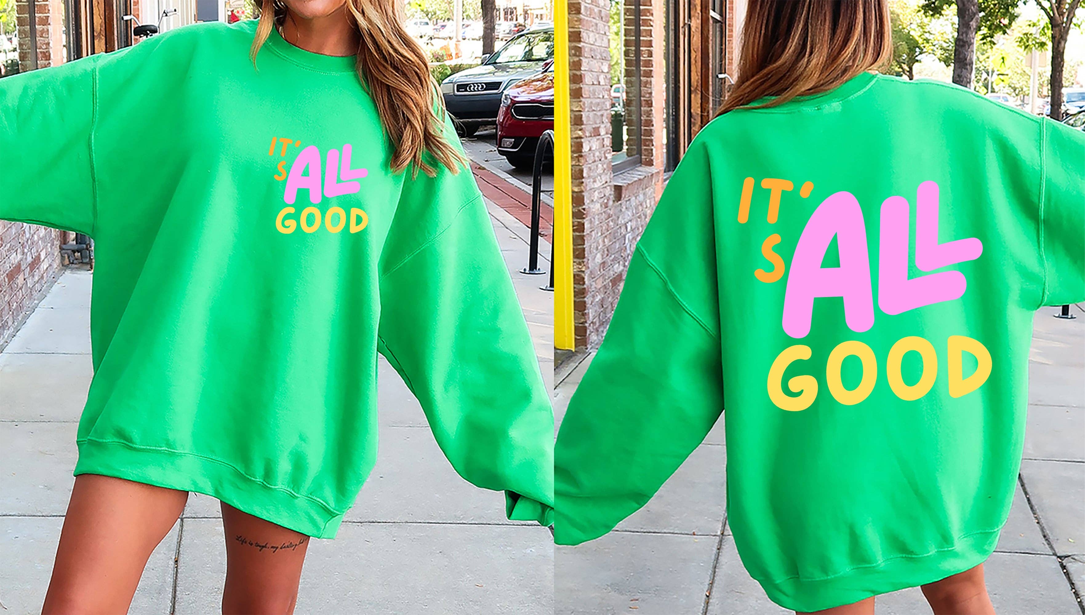 It's All Good, Colorful, Retro Sweatshirt T-Shirts, Hoodie | PodTeesHub.com