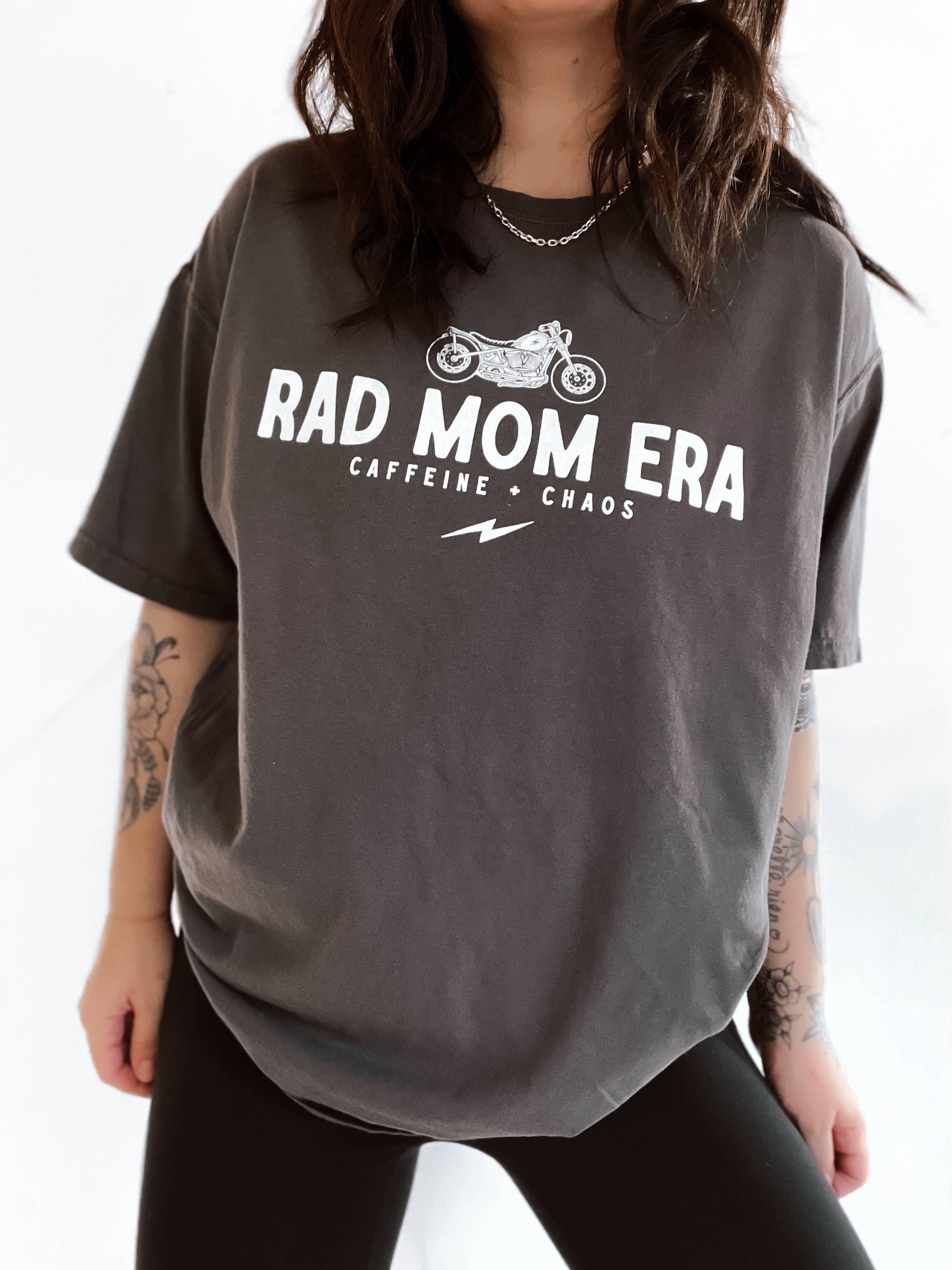 Rad Mom Era Womens Graphic Tee - Smoke Hoodie, Sweatshirt | PodTeesHub.com
